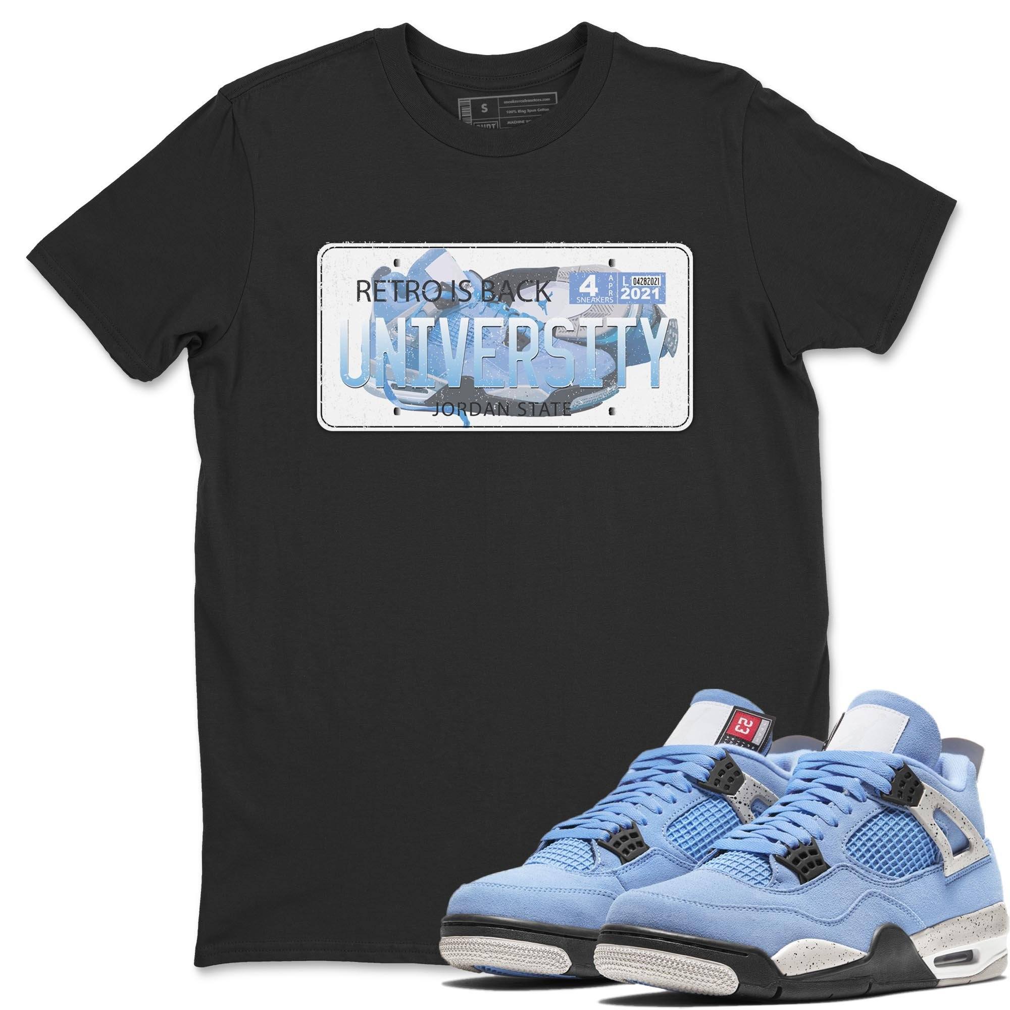 Jordan Plate Unisex Tops - Air Jordan 4 University Blue