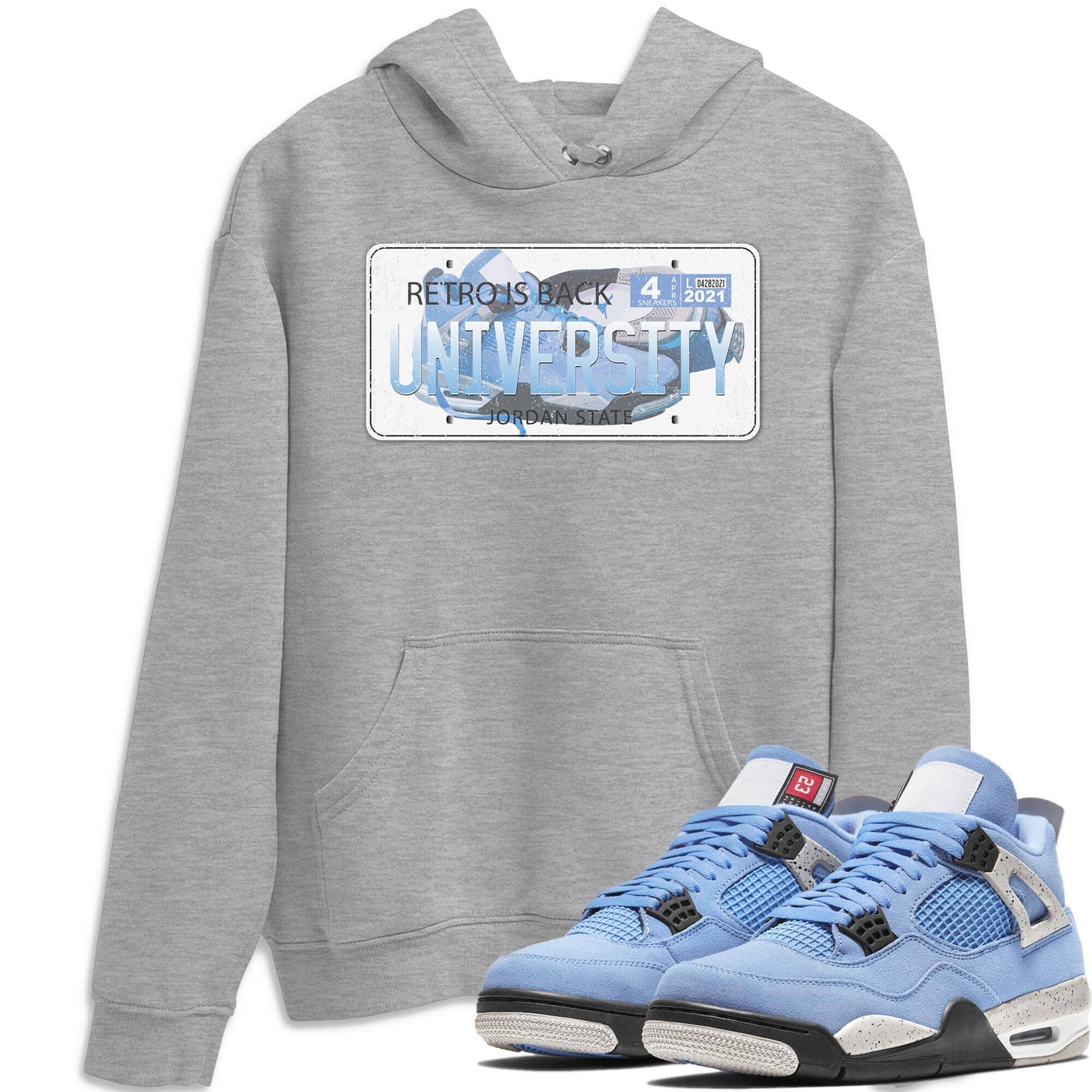Jordan Plate Unisex Tops - Air Jordan 4 University Blue