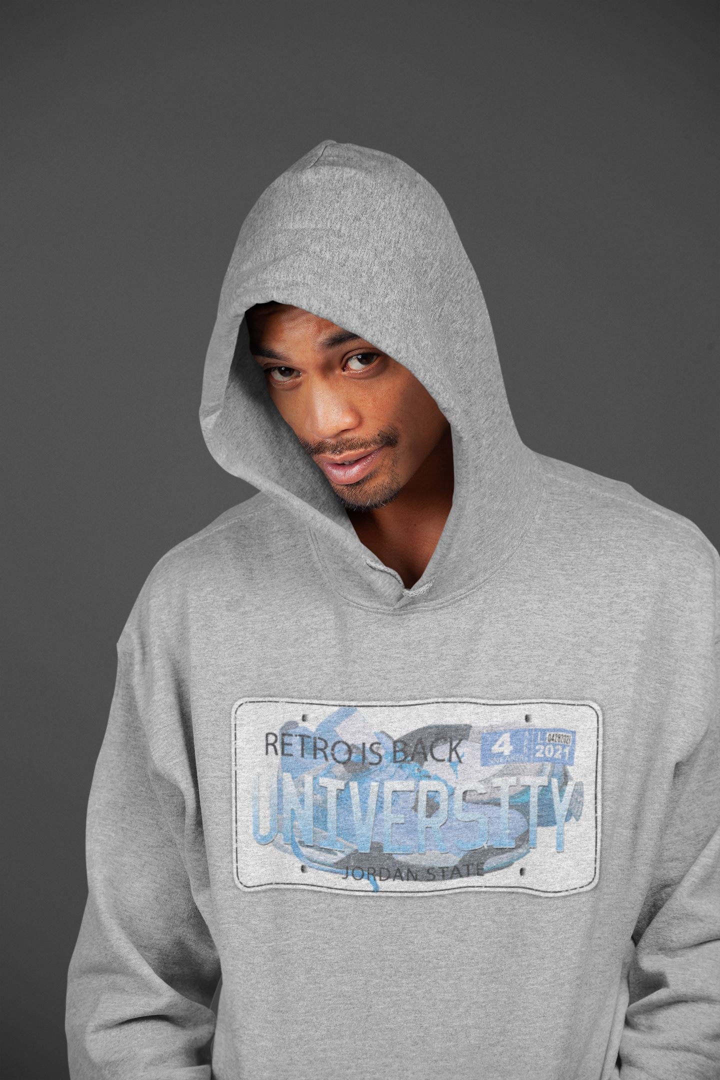 Jordan Plate Unisex Tops - Air Jordan 4 University Blue