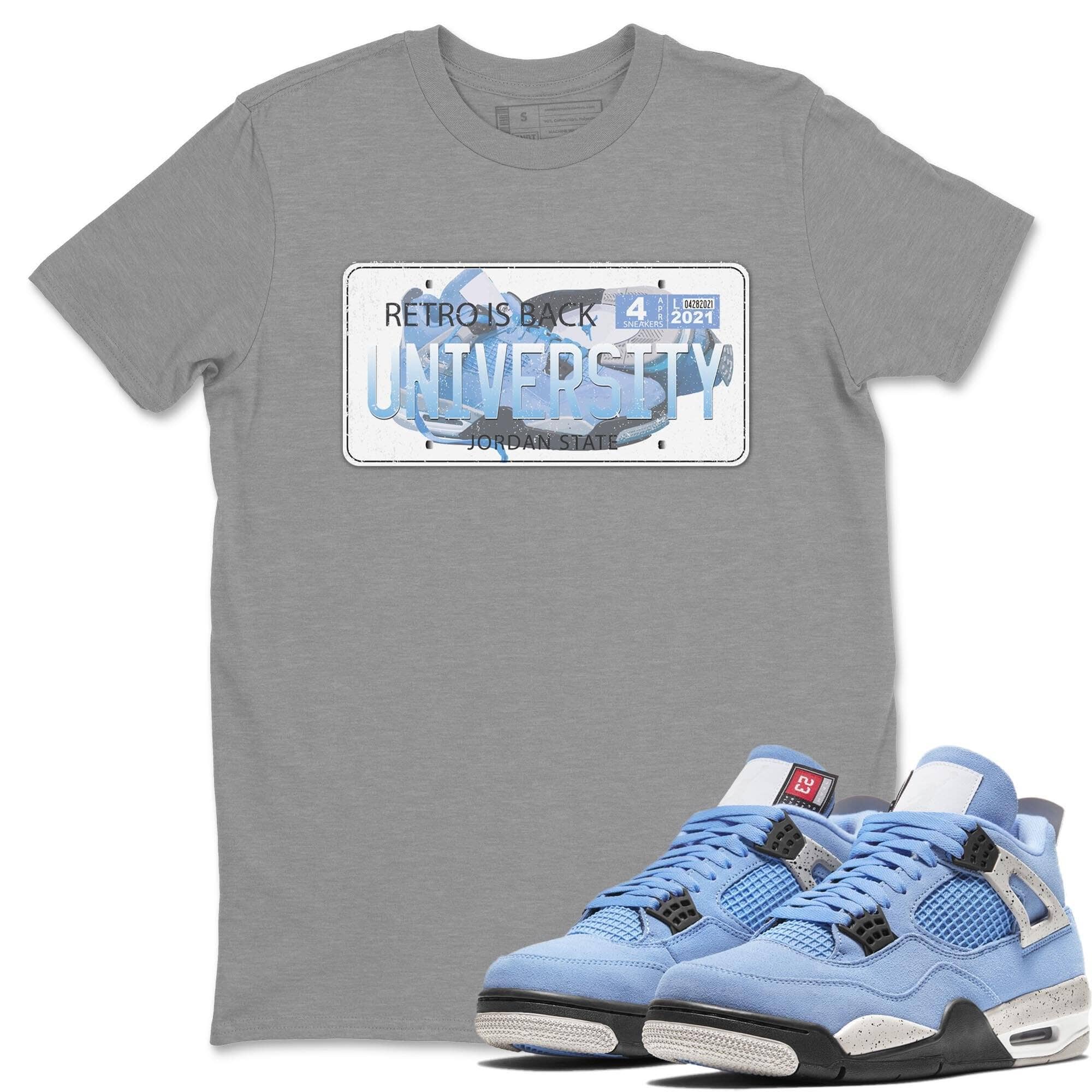 Jordan Plate Unisex Tops - Air Jordan 4 University Blue