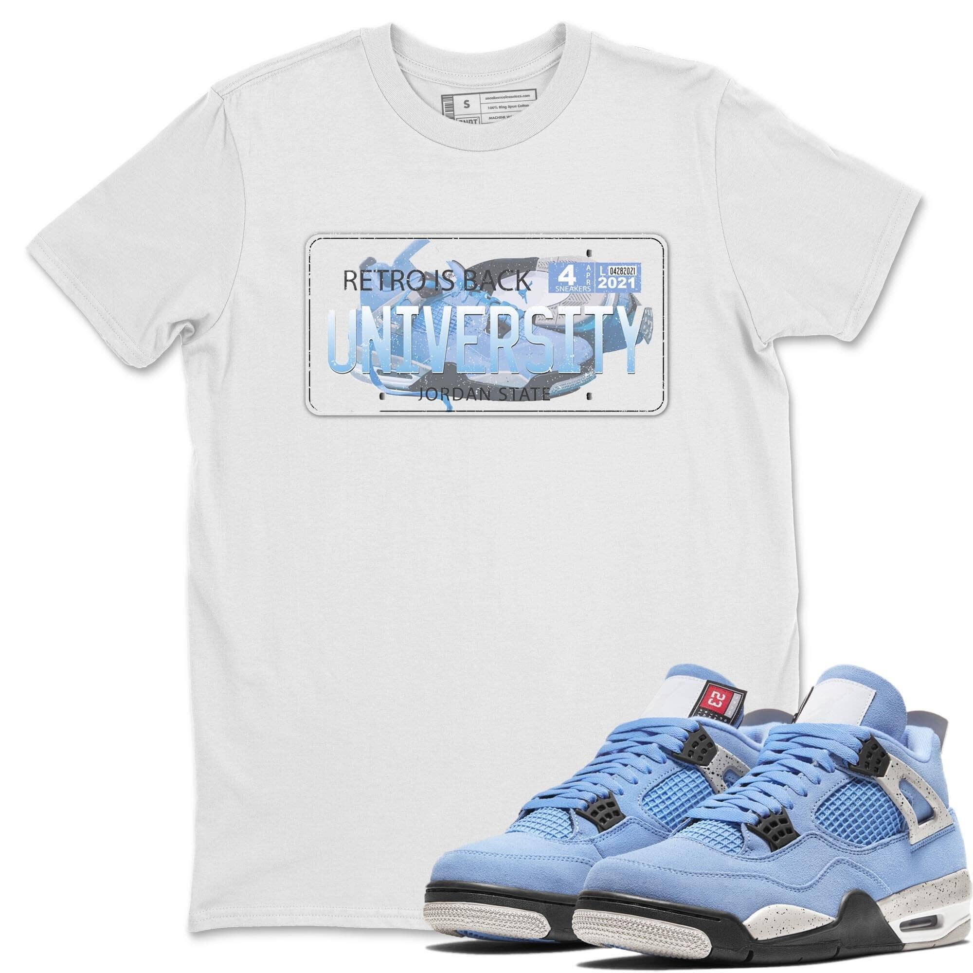 Jordan Plate Unisex Tops - Air Jordan 4 University Blue