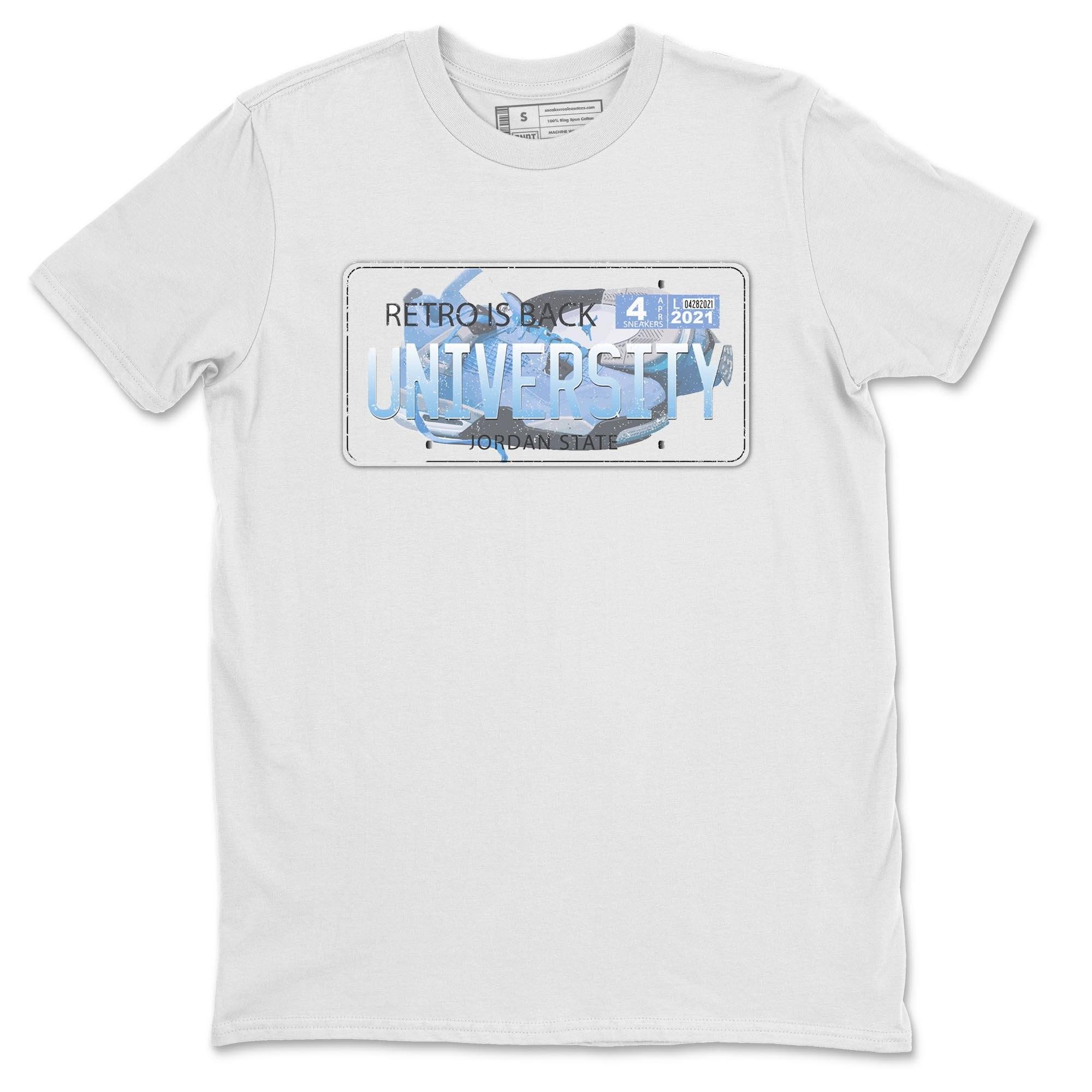 Jordan Plate Unisex Tops - Air Jordan 4 University Blue