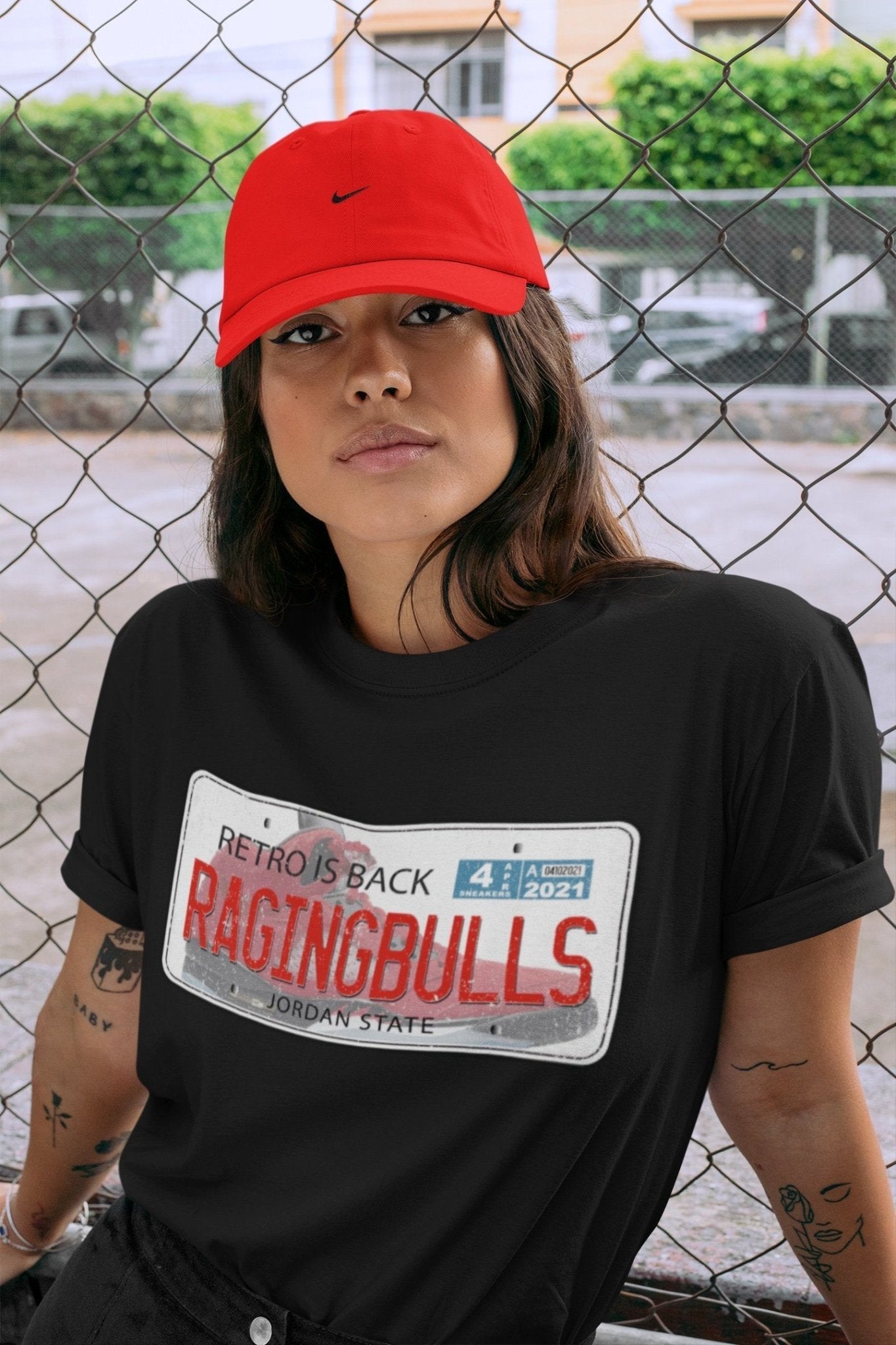 Jordan Plate Unisex Tops - Air Jordan 5 Raging Bull