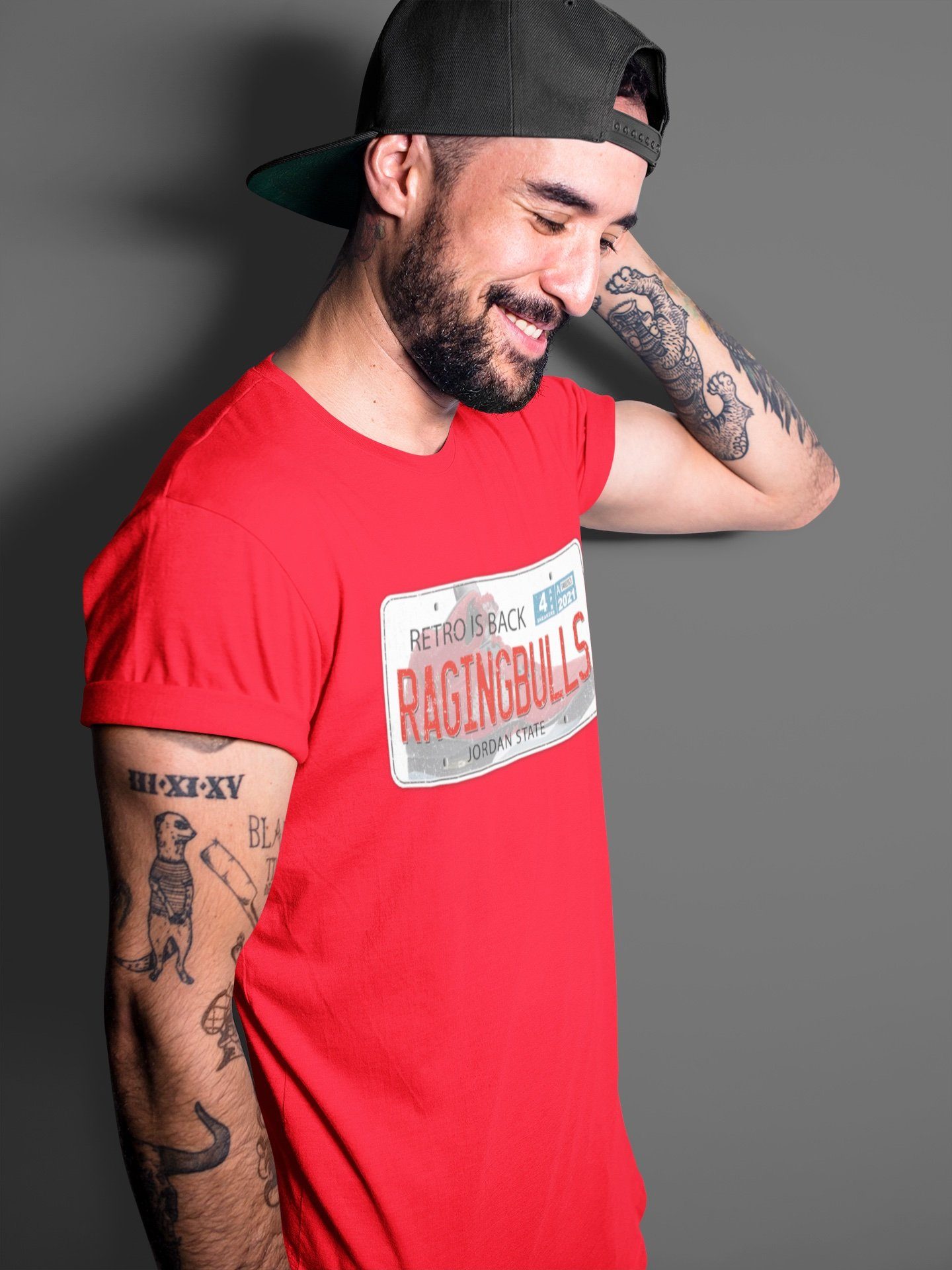 Jordan Plate Unisex Tops - Air Jordan 5 Raging Bull