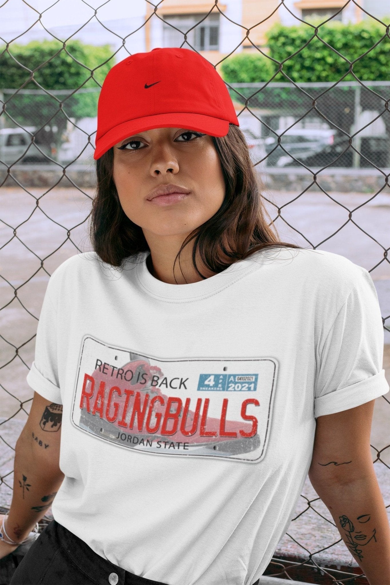 Jordan Plate Unisex Tops - Air Jordan 5 Raging Bull
