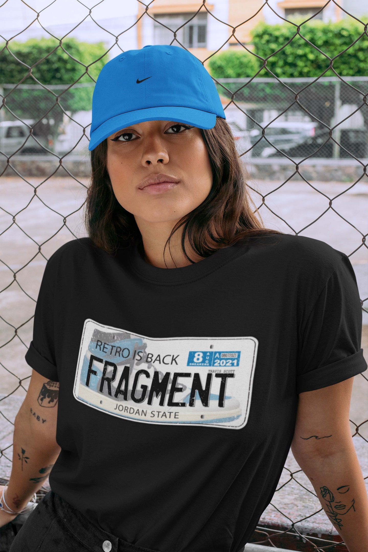 Jordan Plate Unisex Tops - Air Jordan 1 Travis Scott Fragment