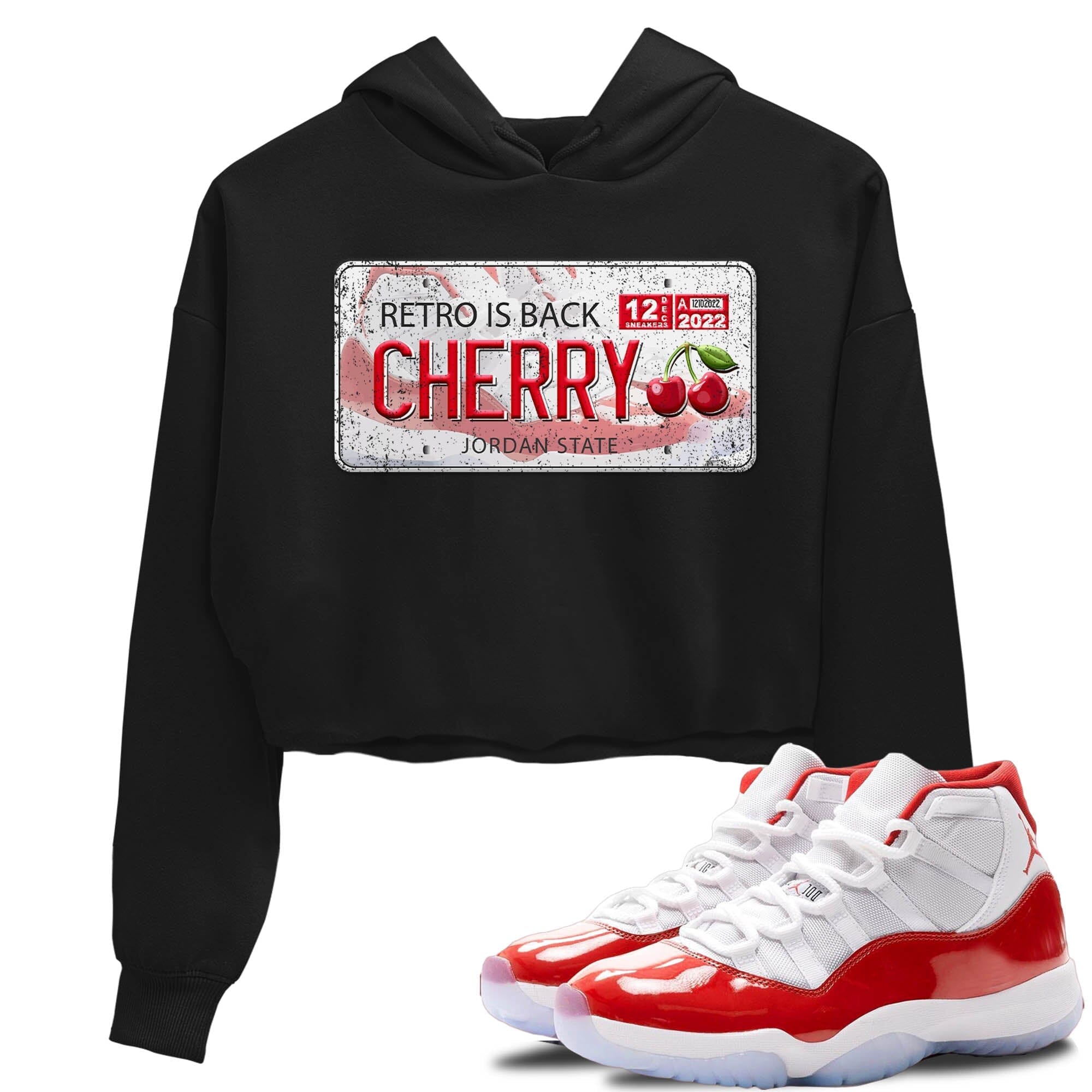 Jordan Plate Women's Tops - Air Jordan 11 Cherry
