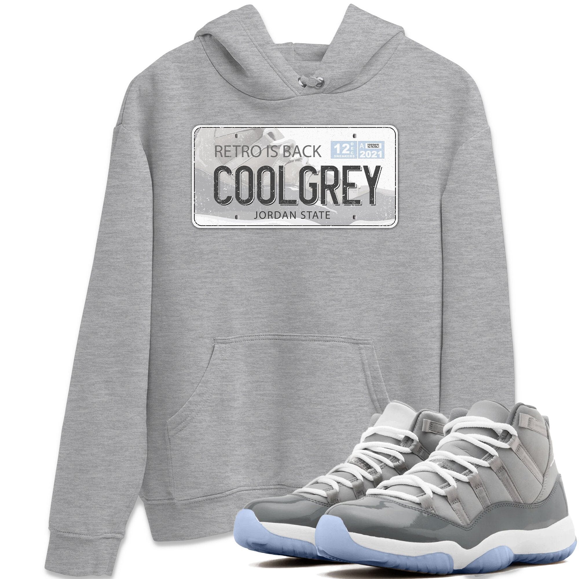 Jordan Plate Unisex Tops - Air Jordan 11 Cool Grey