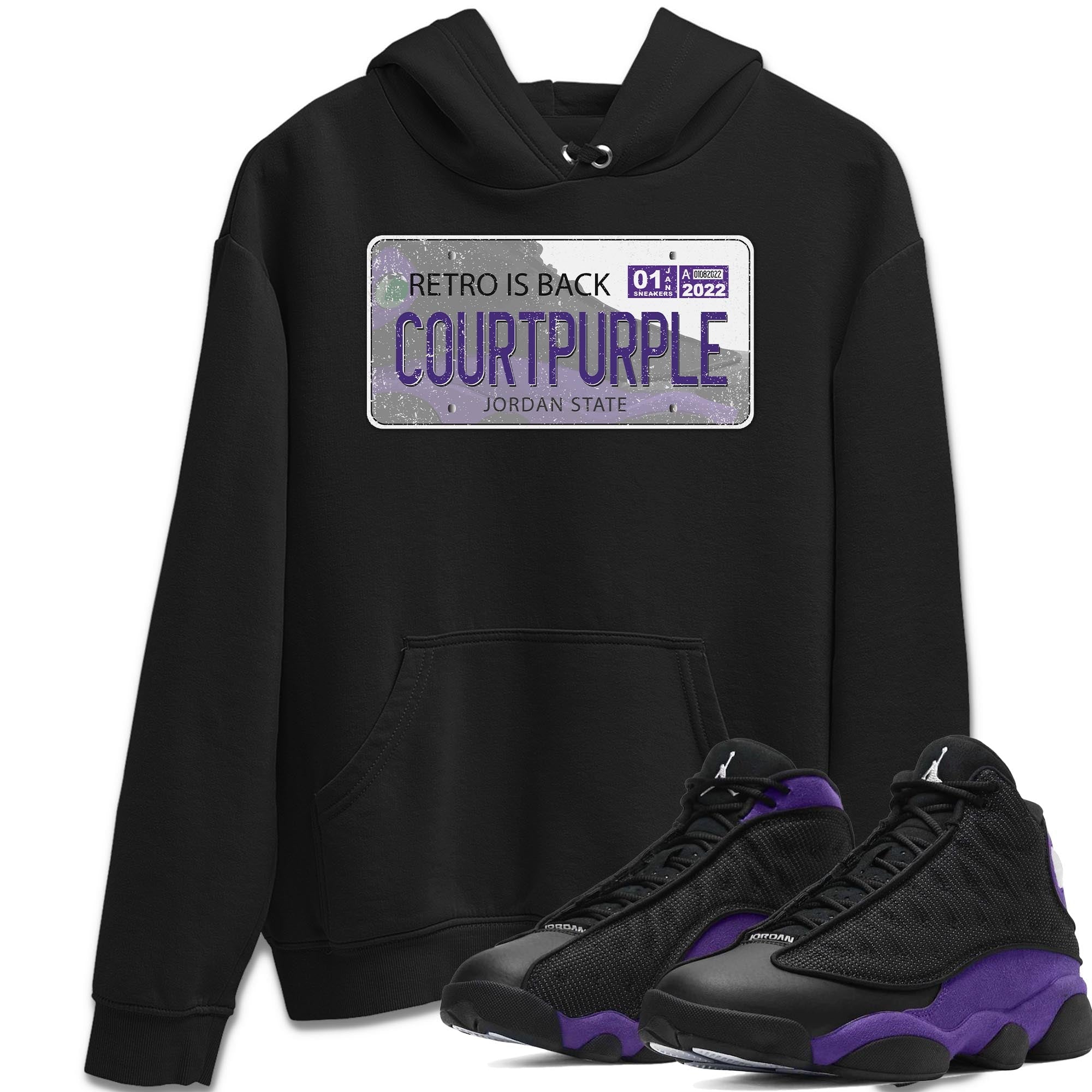 Jordan Plate Unisex Tops - Air Jordan 13 Court Purple