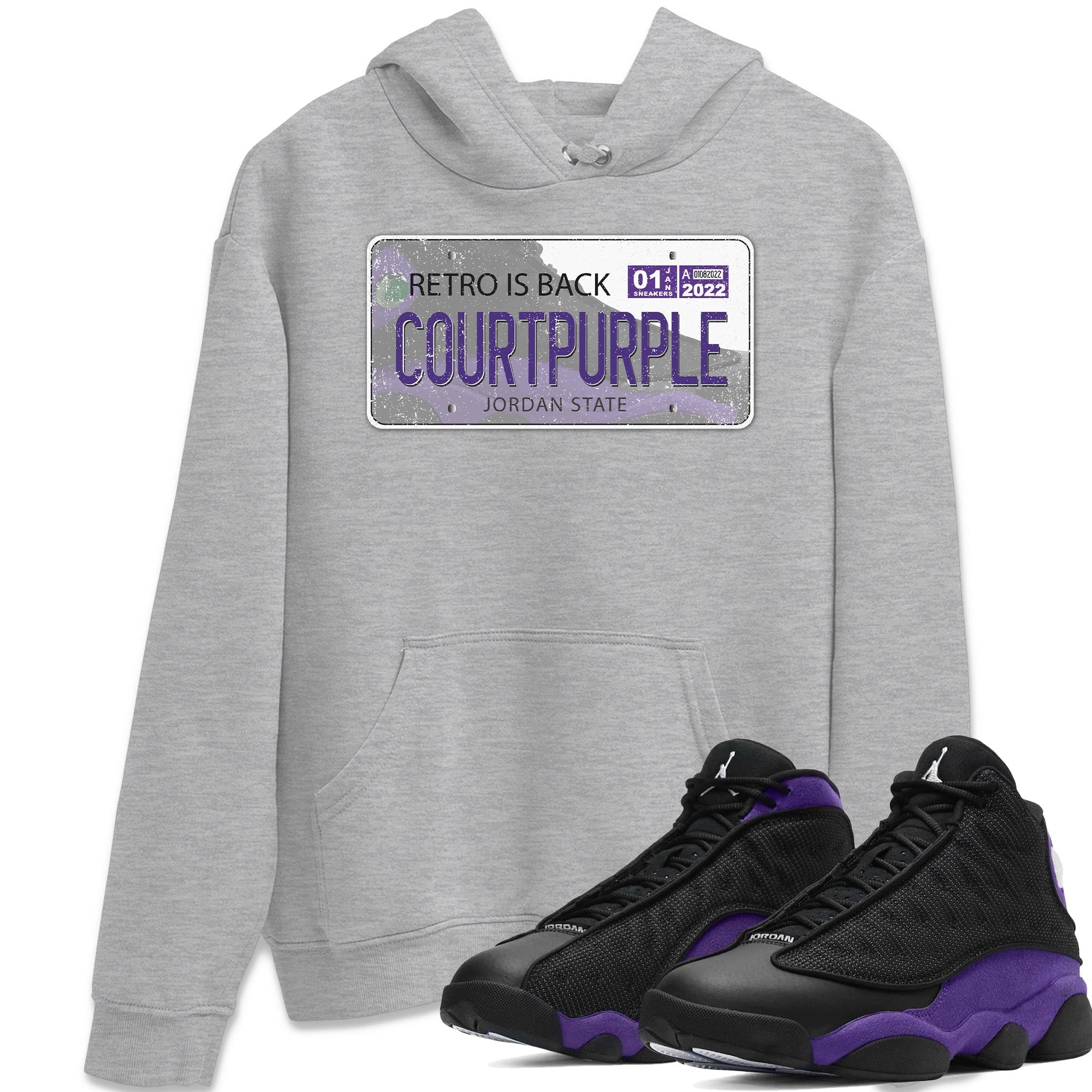 Jordan Plate Unisex Tops - Air Jordan 13 Court Purple