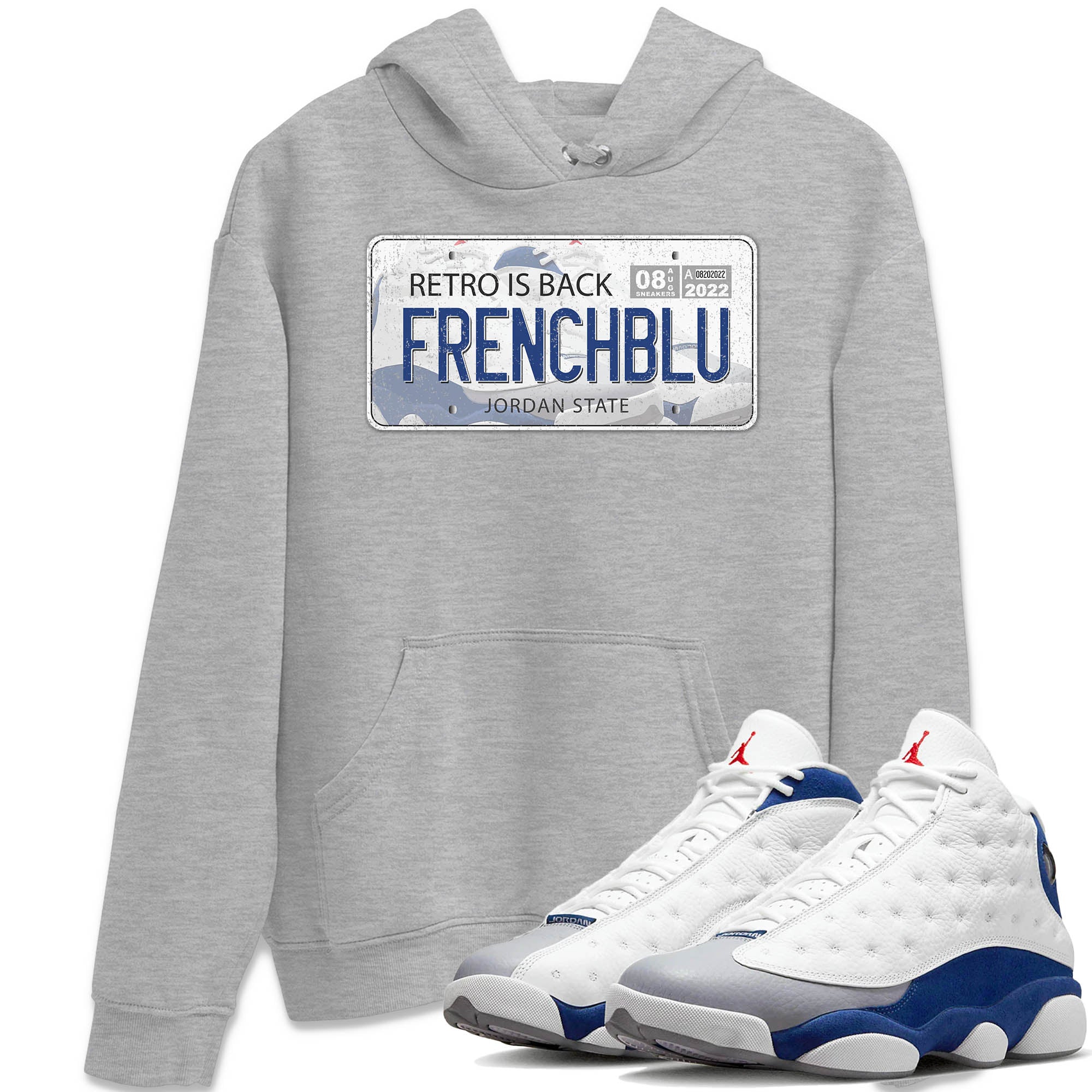 Jordan Plate Unisex Tops - Air Jordan 13 French Blue