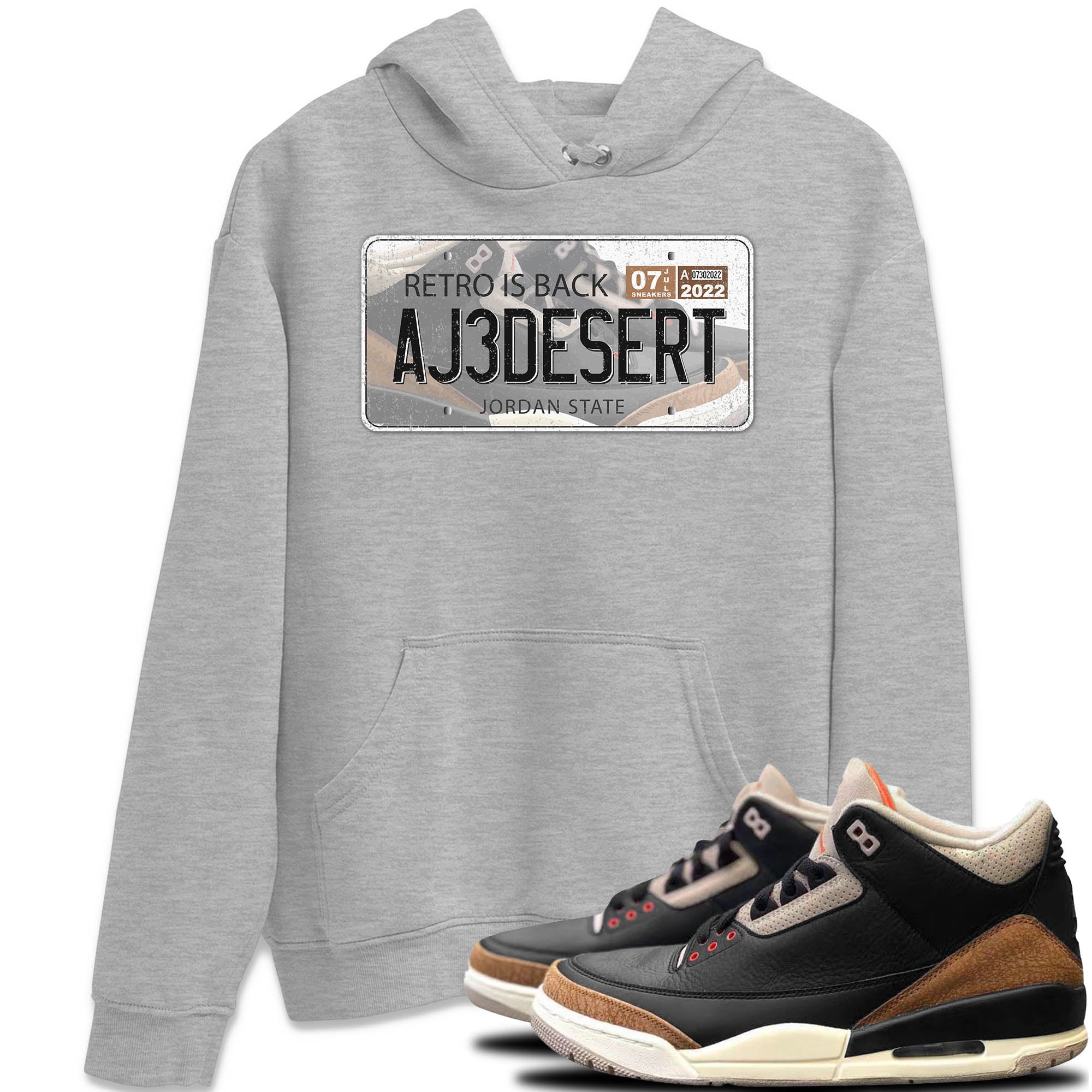 Jordan Plate Unisex Tops - Air Jordan 3 Desert Elephant