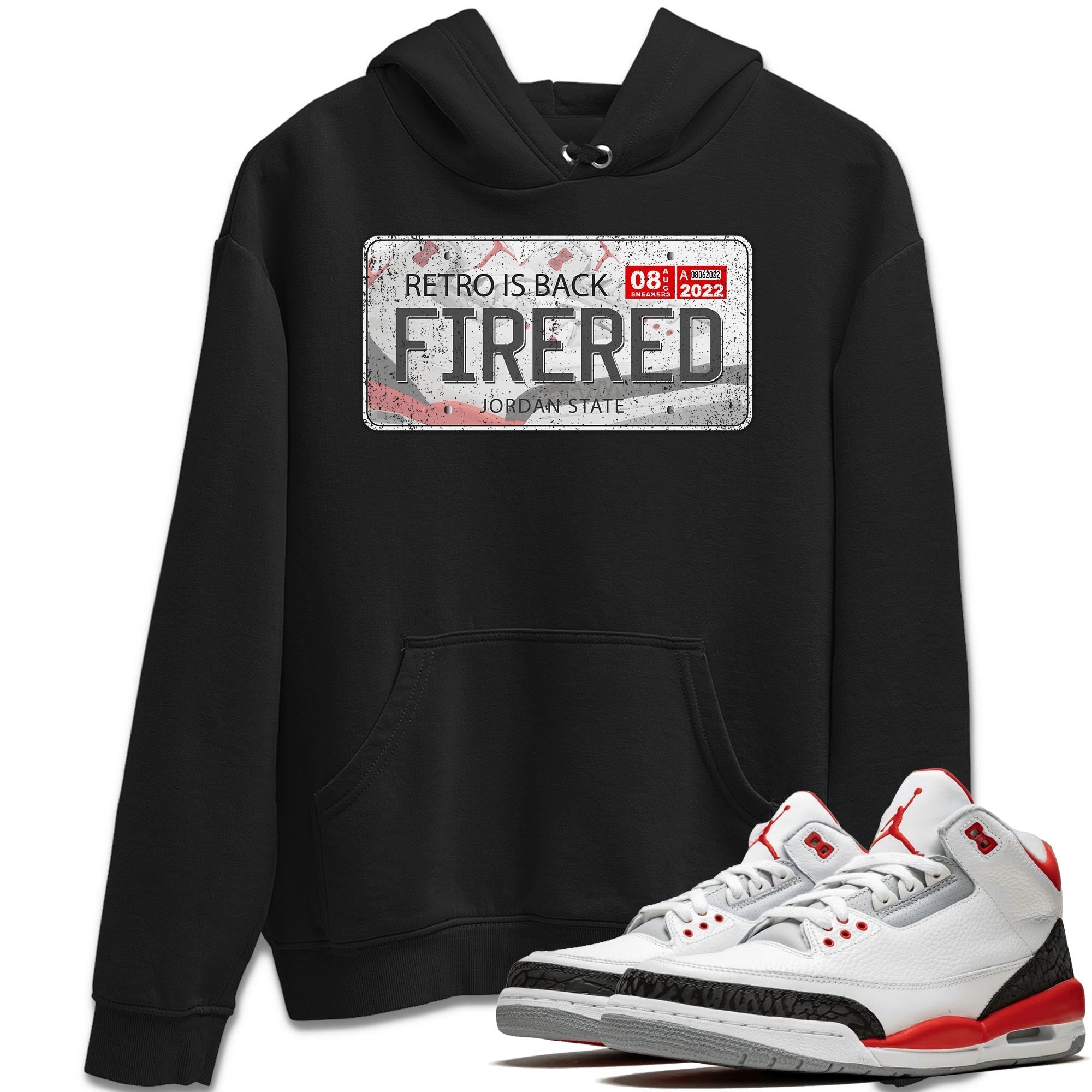 Jordan Plate Unisex Tops - Air Jordan 3 Fire Red