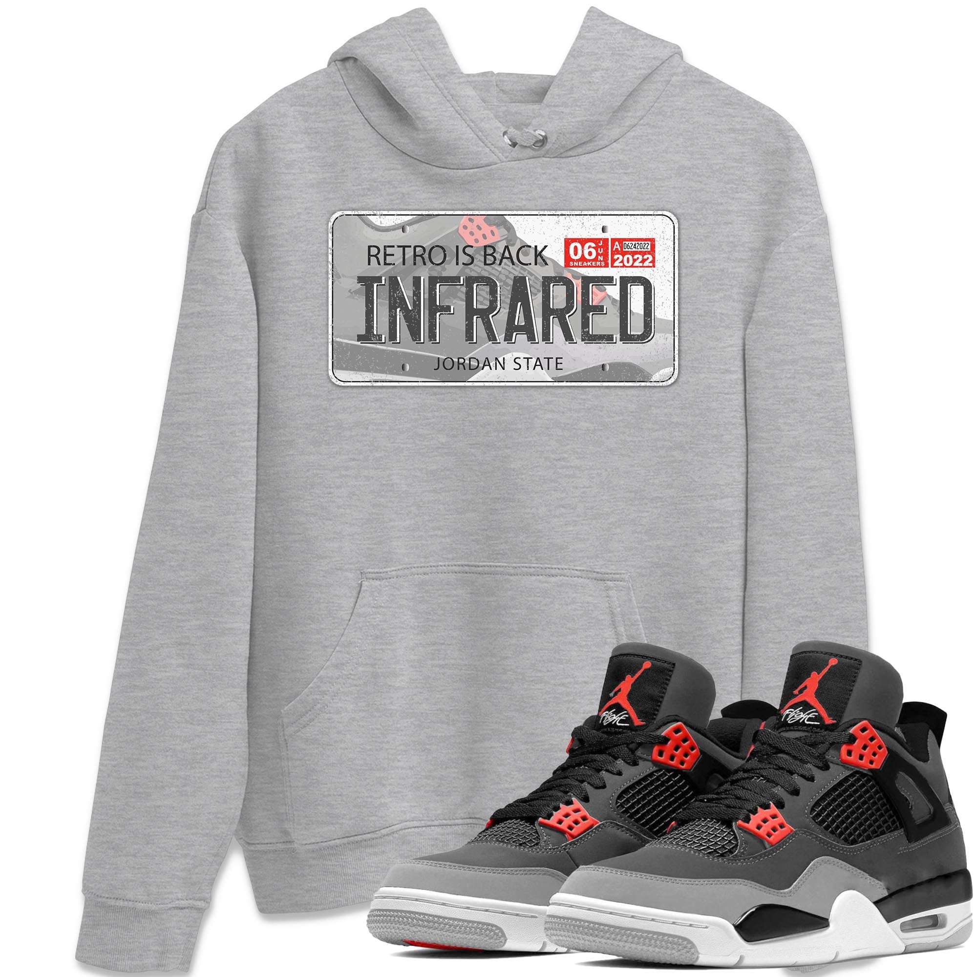 Jordan Plate Unisex Tops - Air Jordan 4 Infrared