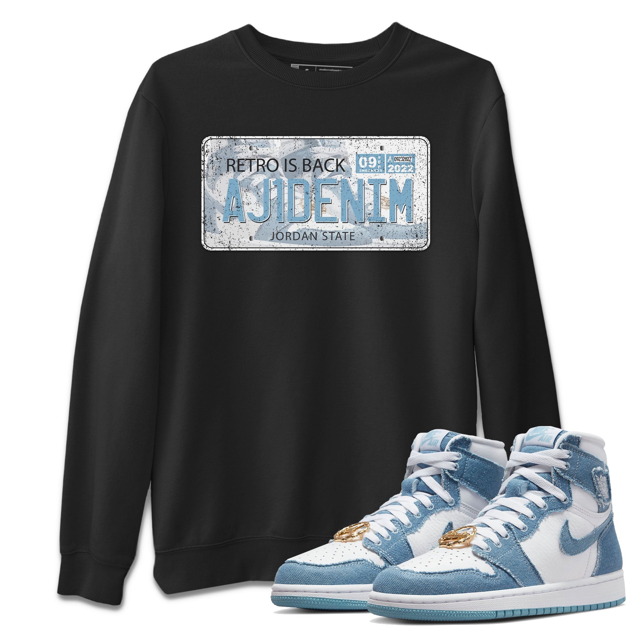 Jordan Plate Unisex Tops - Air Jordan 1 Denim