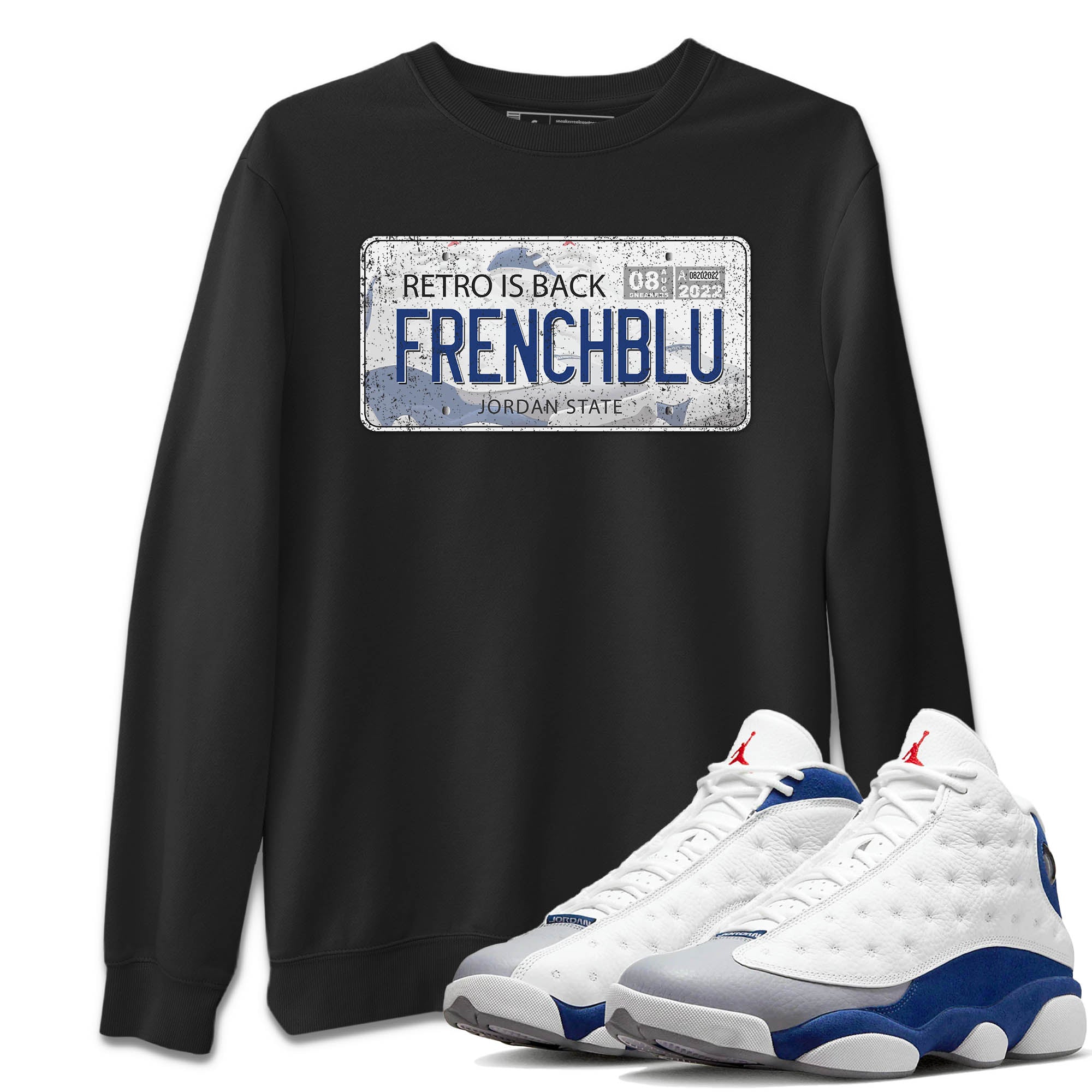 Jordan Plate Unisex Tops - Air Jordan 13 French Blue