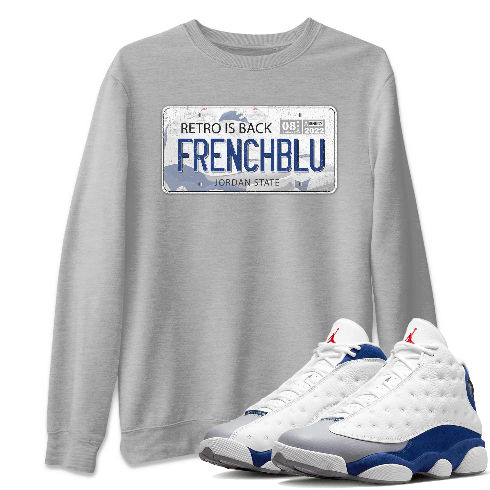Jordan Plate Unisex Tops - Air Jordan 13 French Blue