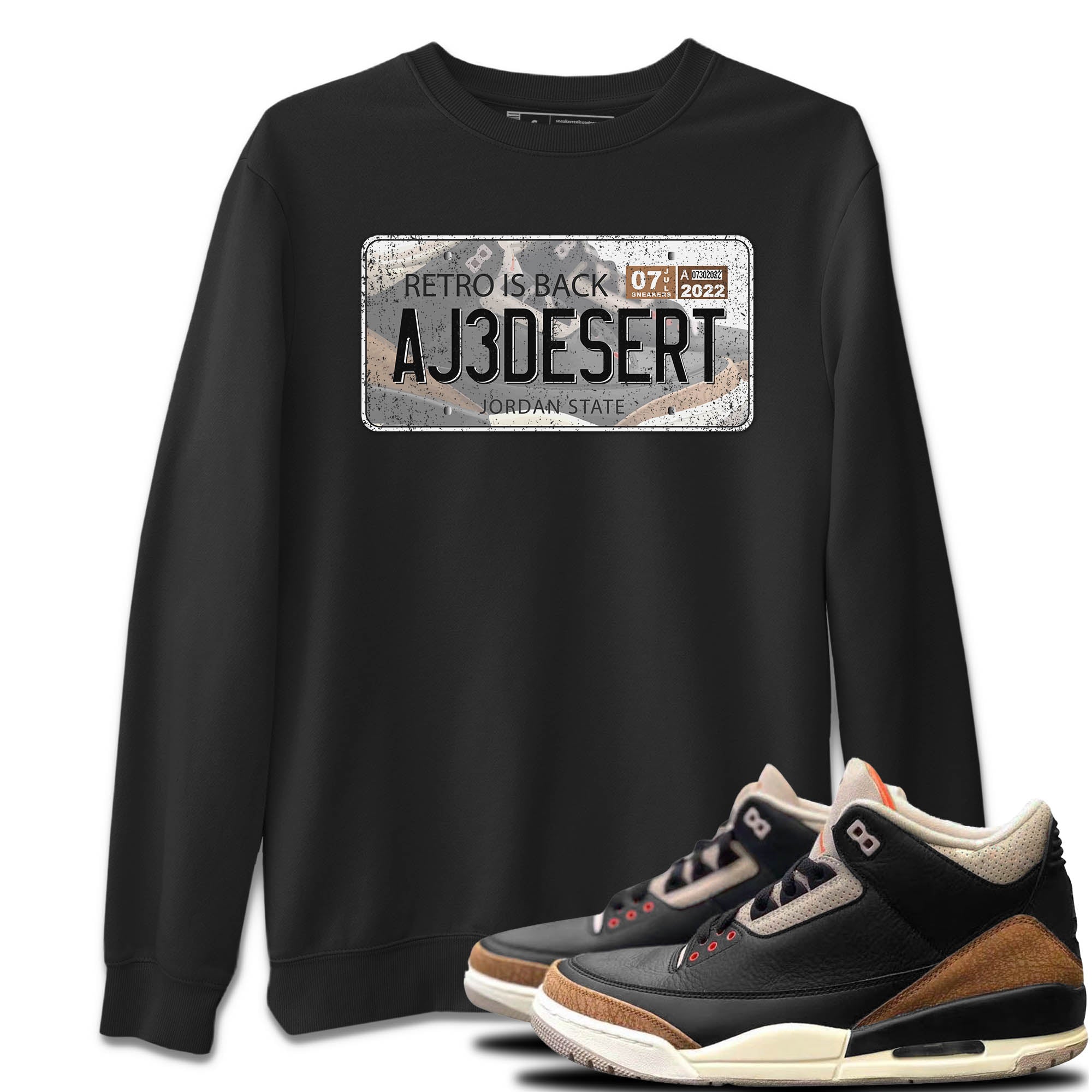 Jordan Plate Unisex Tops - Air Jordan 3 Desert Elephant