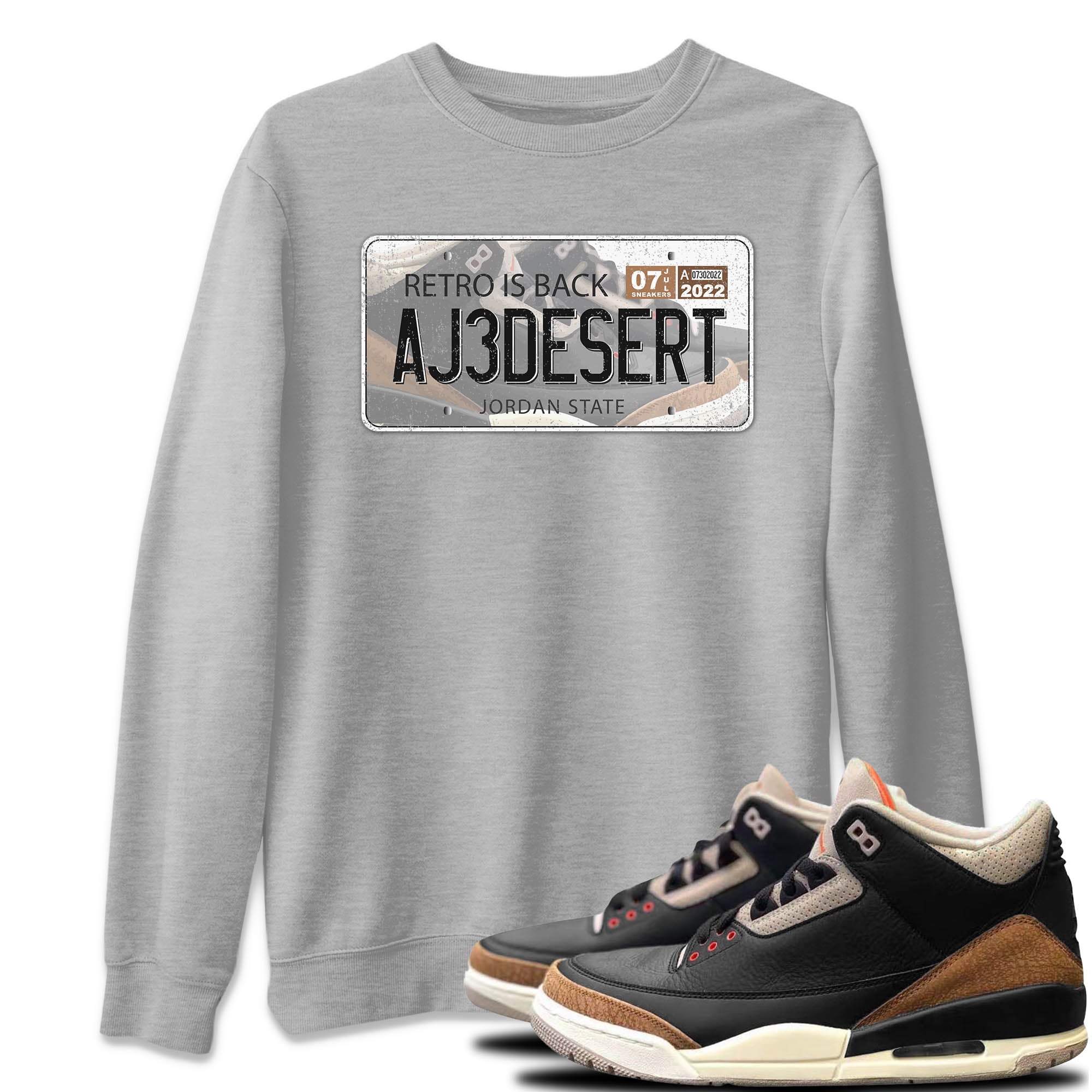 Jordan Plate Unisex Tops - Air Jordan 3 Desert Elephant