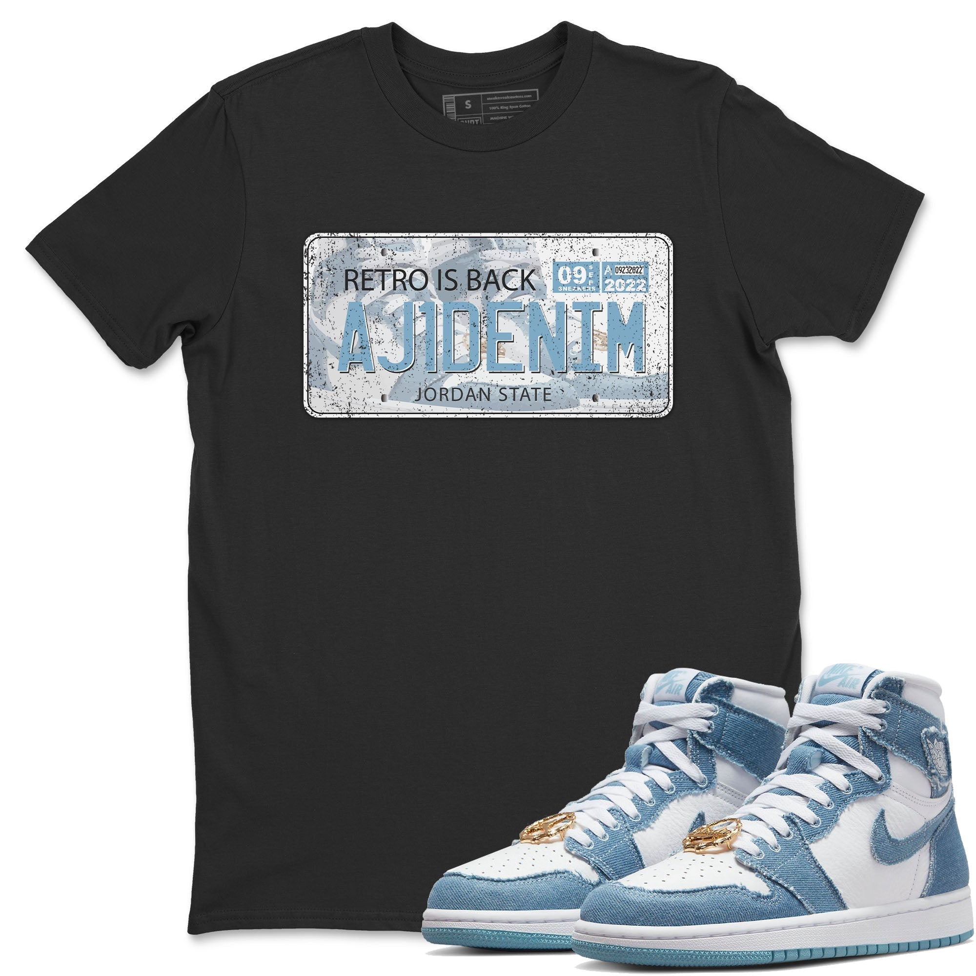 Jordan Plate Unisex Tops - Air Jordan 1 Denim
