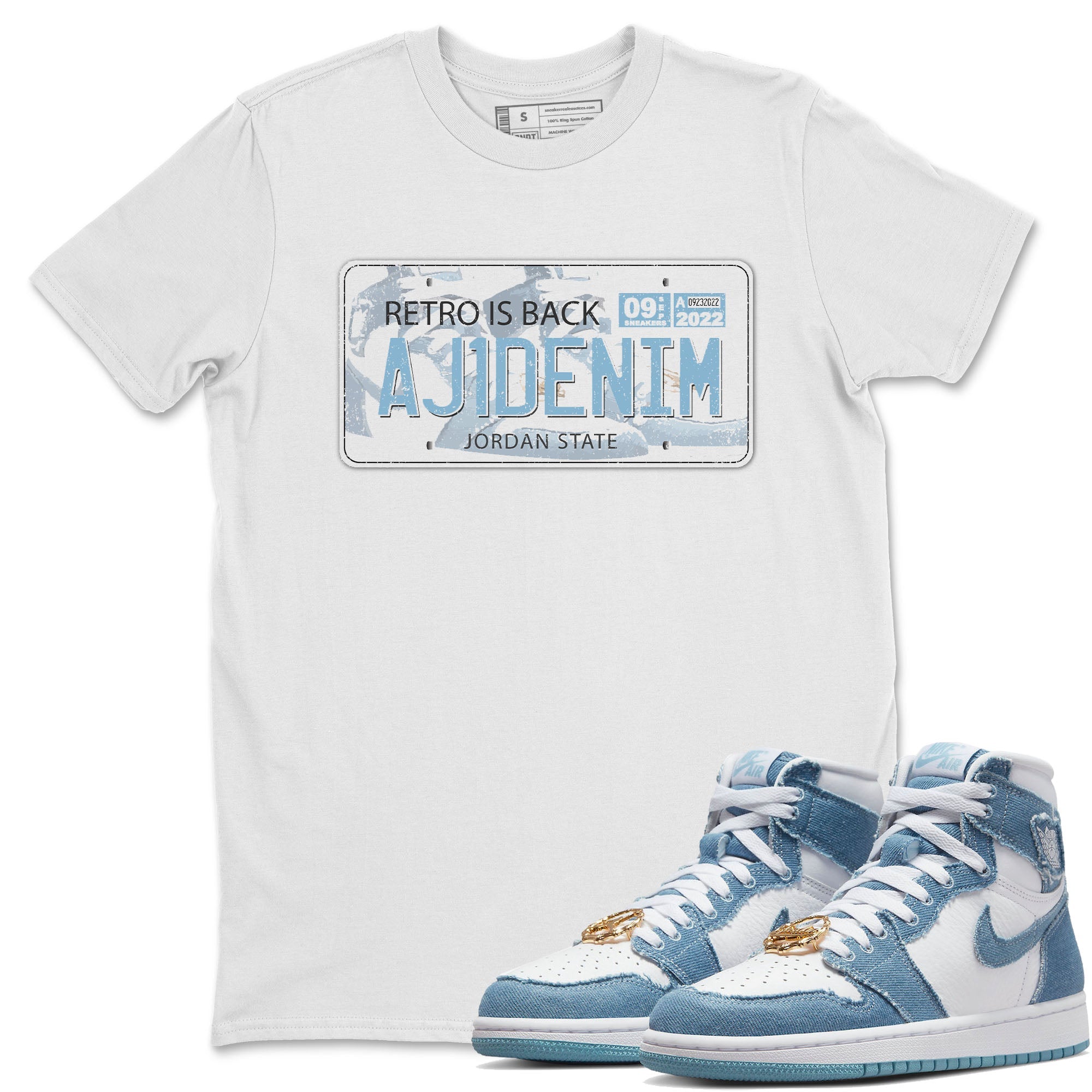 Jordan Plate Unisex Tops - Air Jordan 1 Denim