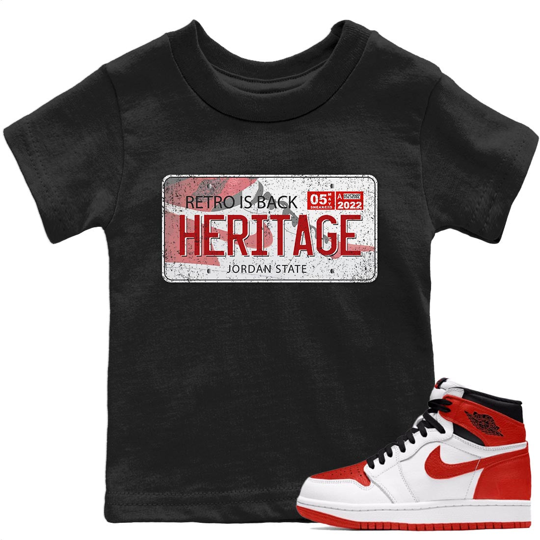 Jordan Plate Kids Tops - Air Jordan 1 Heritage