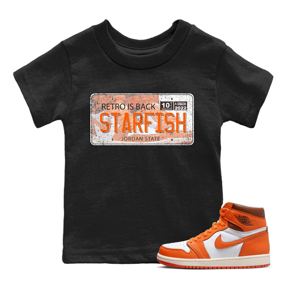 Jordan Plate Kids Tops - Air Jordan 1 Starfish