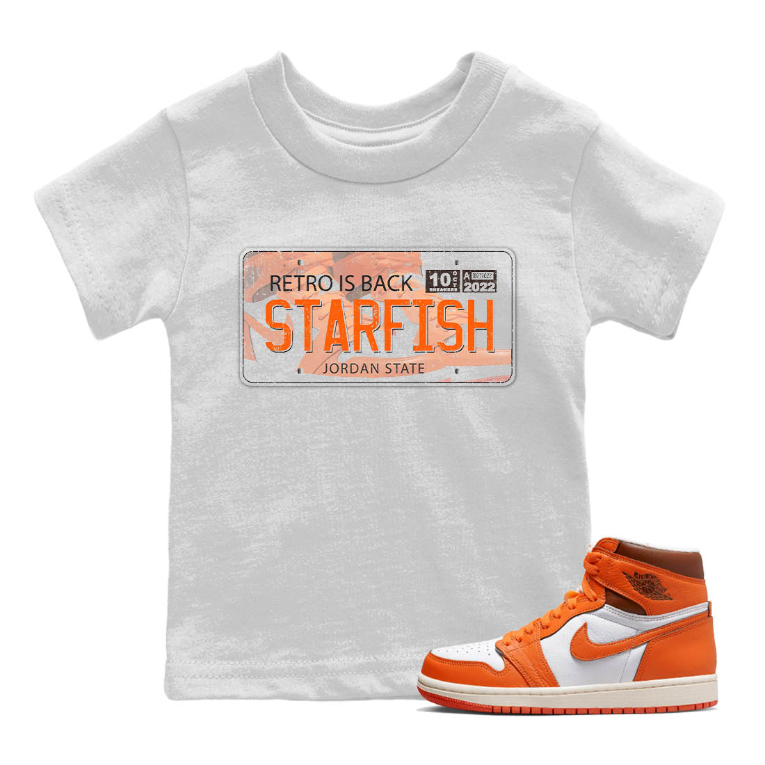 Jordan Plate Kids Tops - Air Jordan 1 Starfish