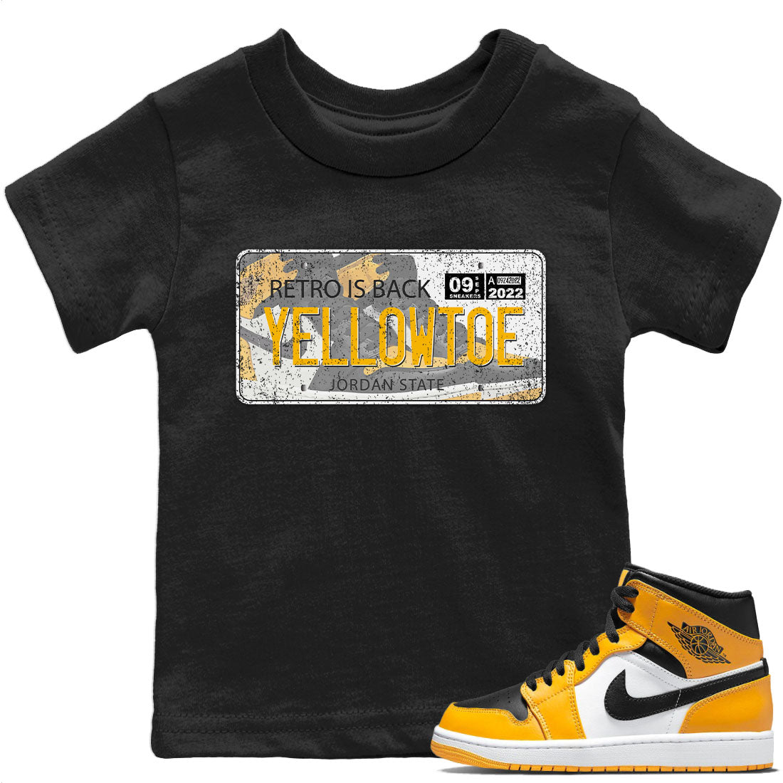 Jordan Plate Kids Tops - Air Jordan 1 Taxi