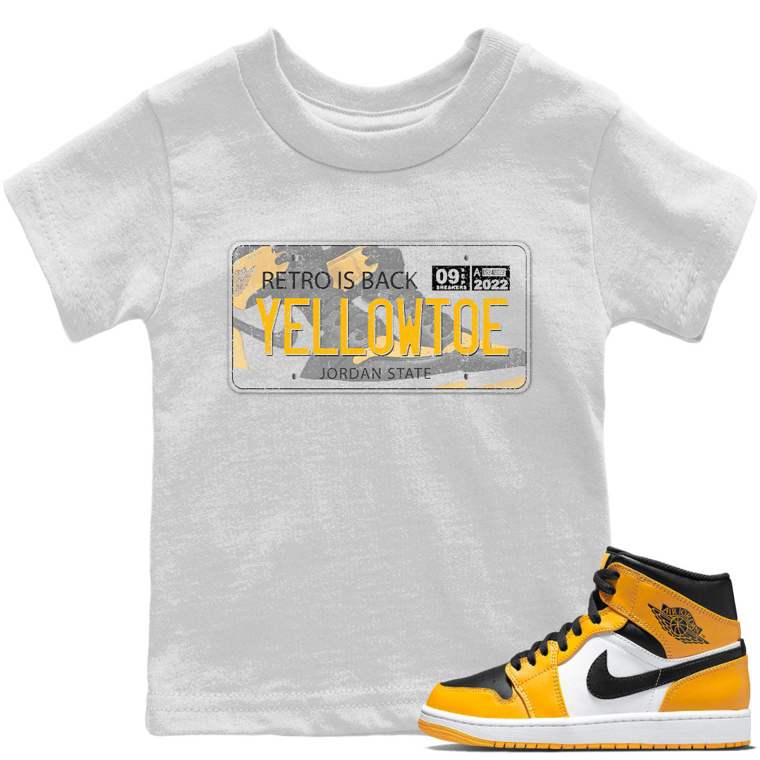 Jordan Plate Kids Tops - Air Jordan 1 Taxi