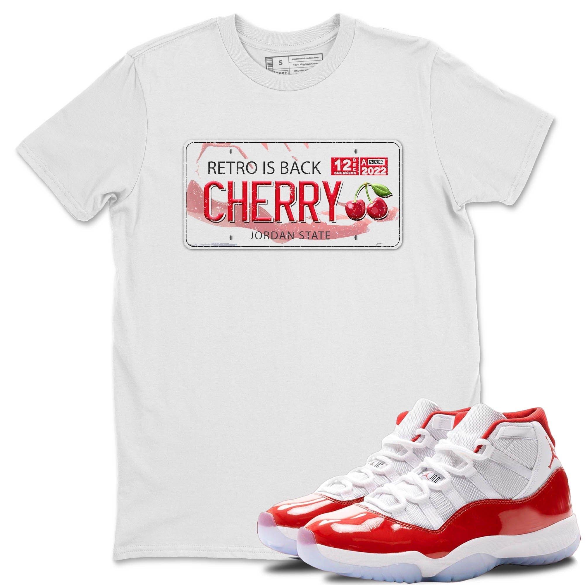 Jordan Plate Unisex Tops - Air Jordan 11 Cherry