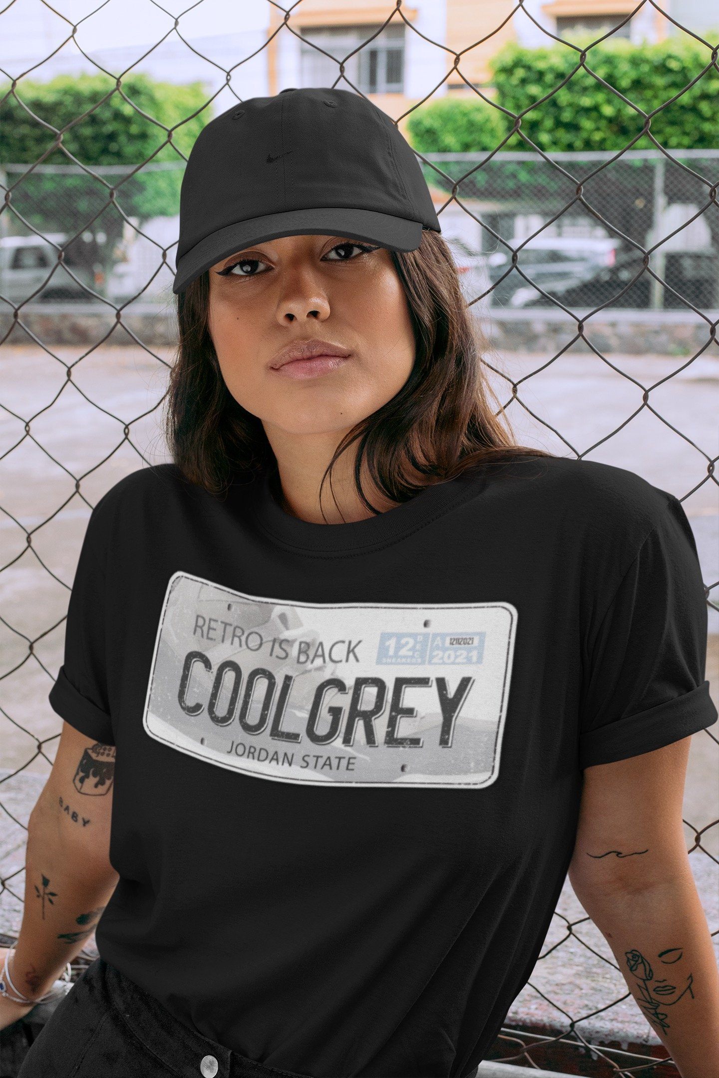 Jordan Plate Unisex Tops - Air Jordan 11 Cool Grey