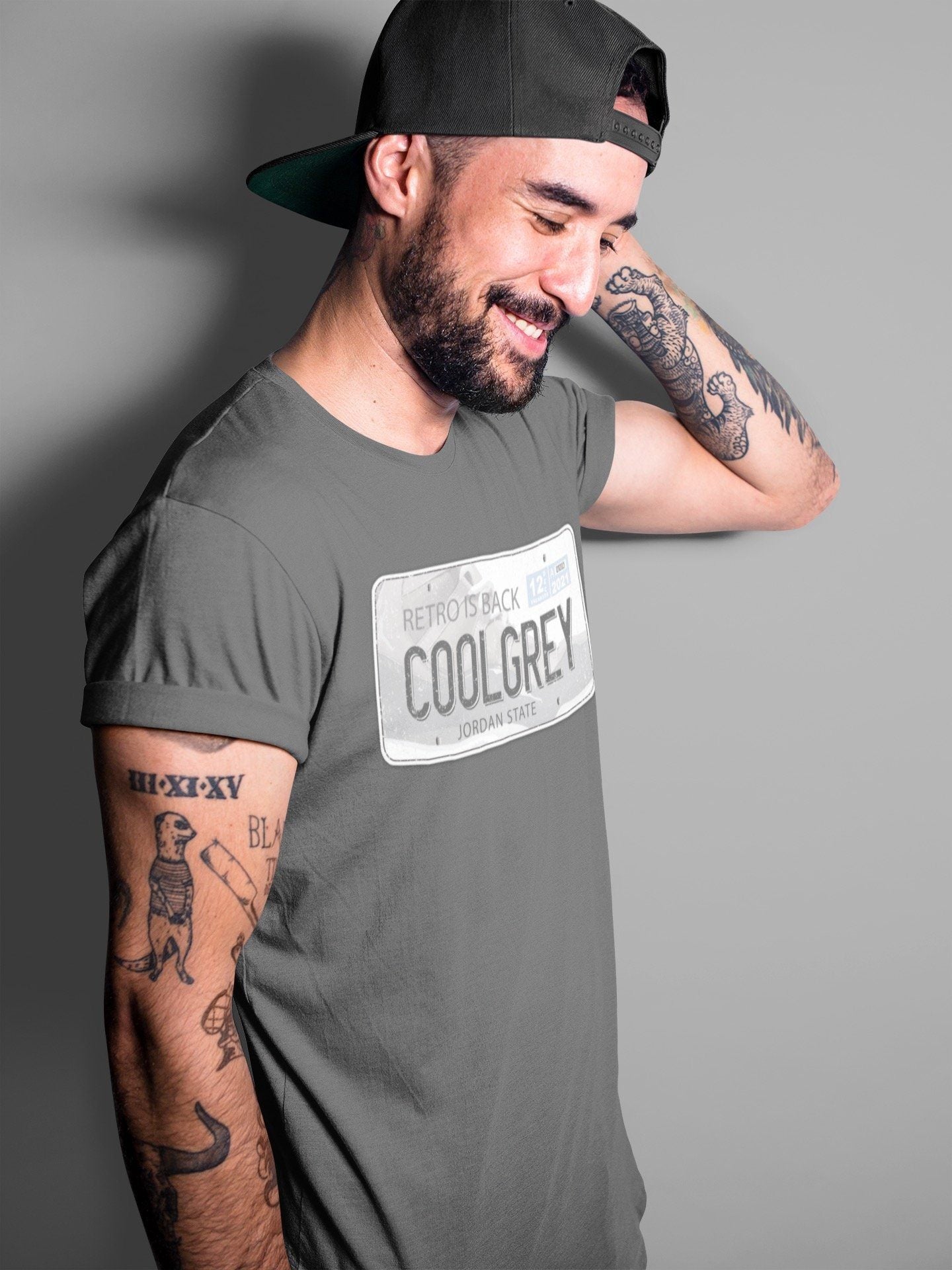 Jordan Plate Unisex Tops - Air Jordan 11 Cool Grey