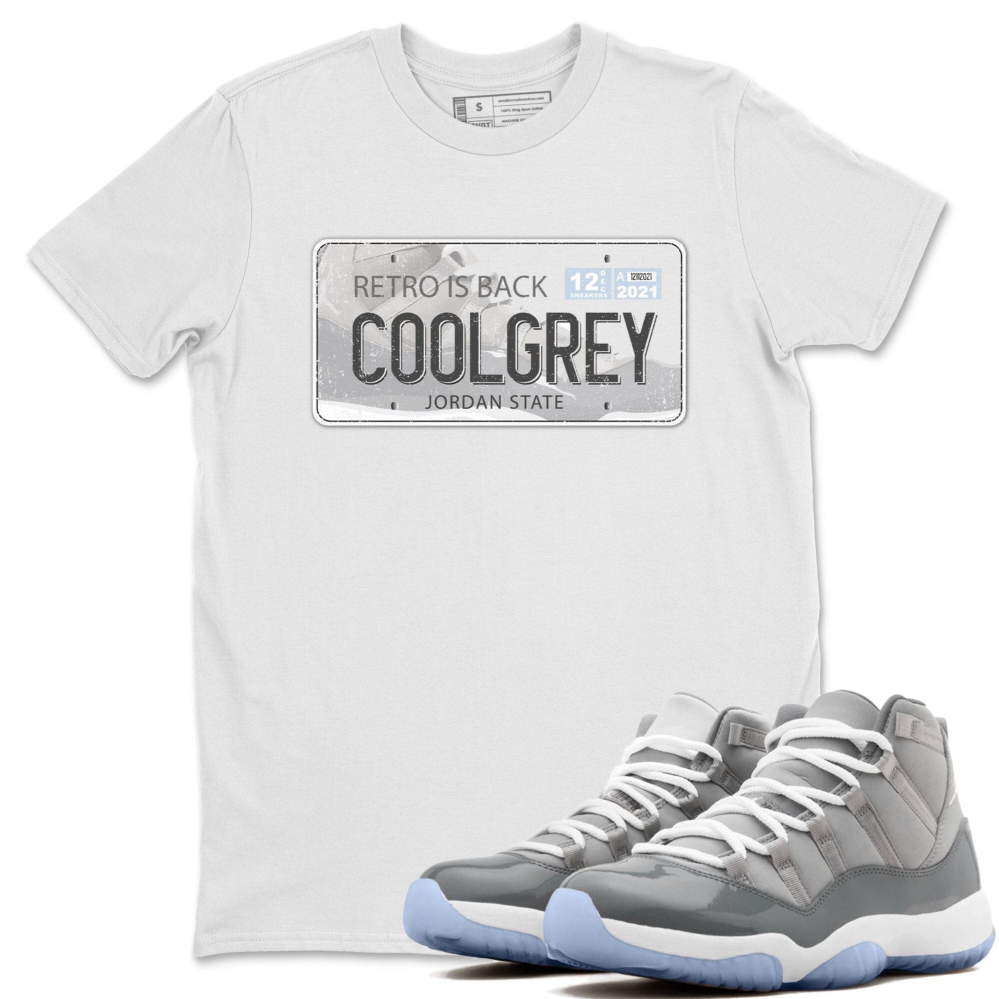 Jordan Plate Unisex Tops - Air Jordan 11 Cool Grey