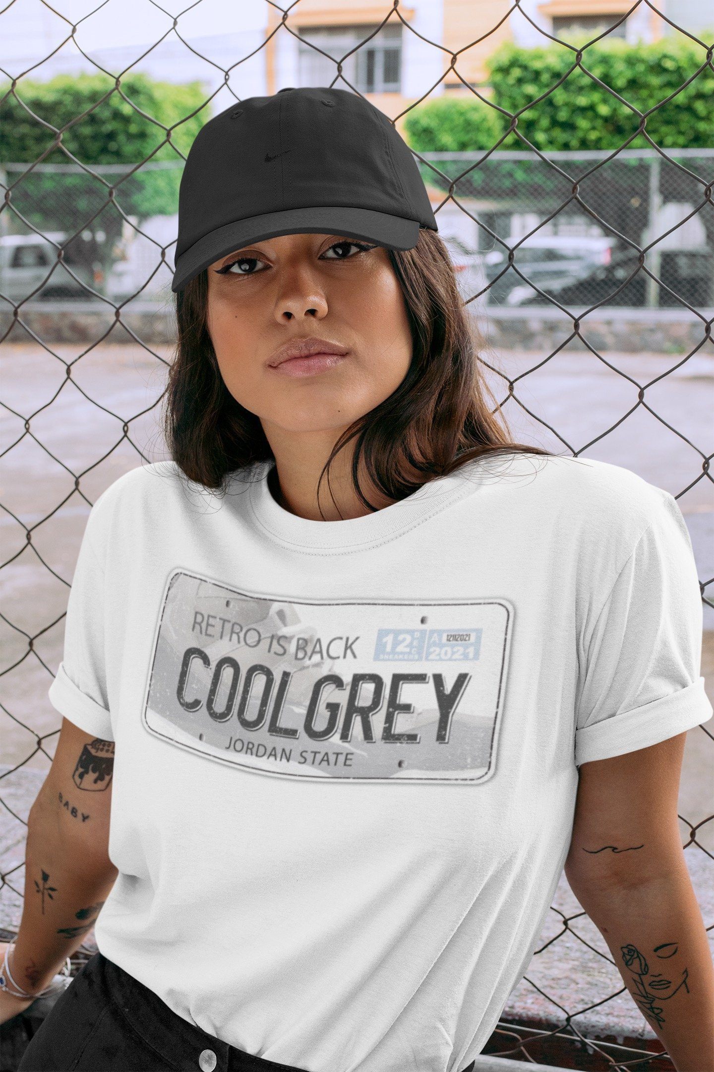 Jordan Plate Unisex Tops - Air Jordan 11 Cool Grey