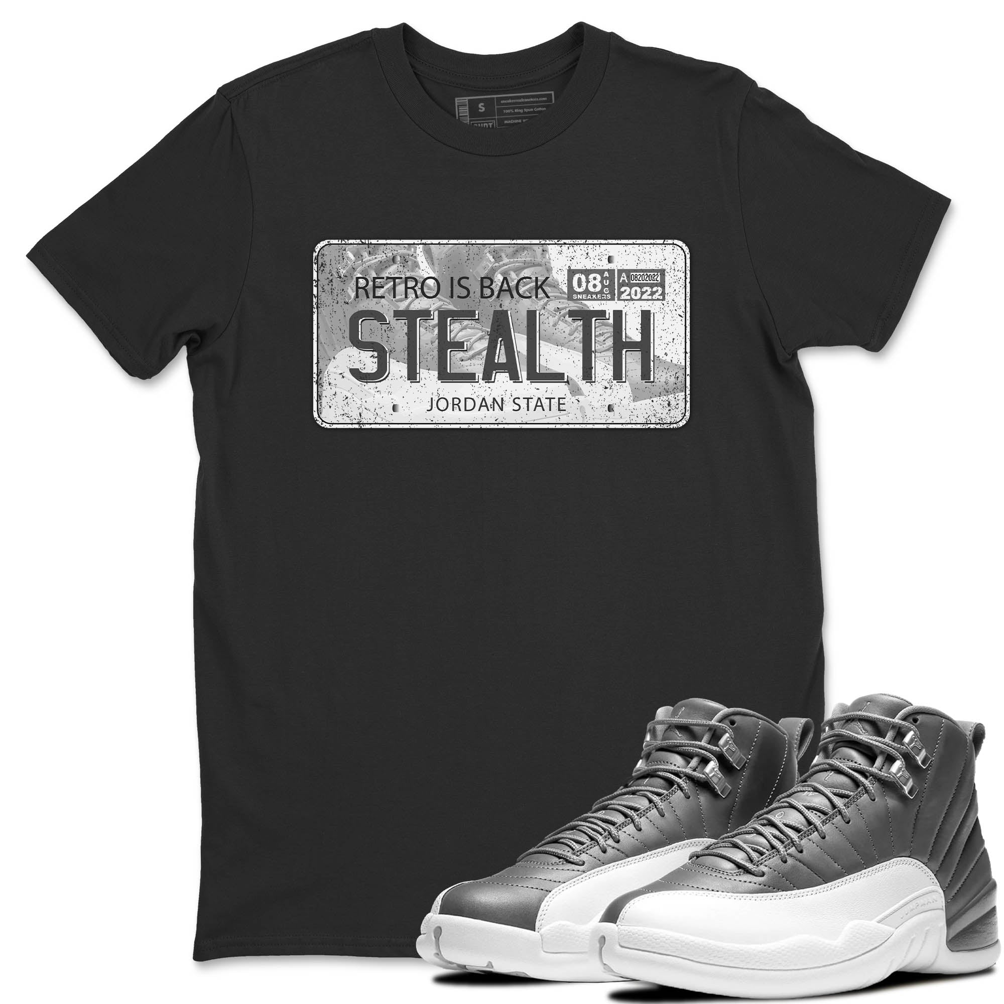 Jordan Plate Unisex Tops - Air Jordan 12 Stealth