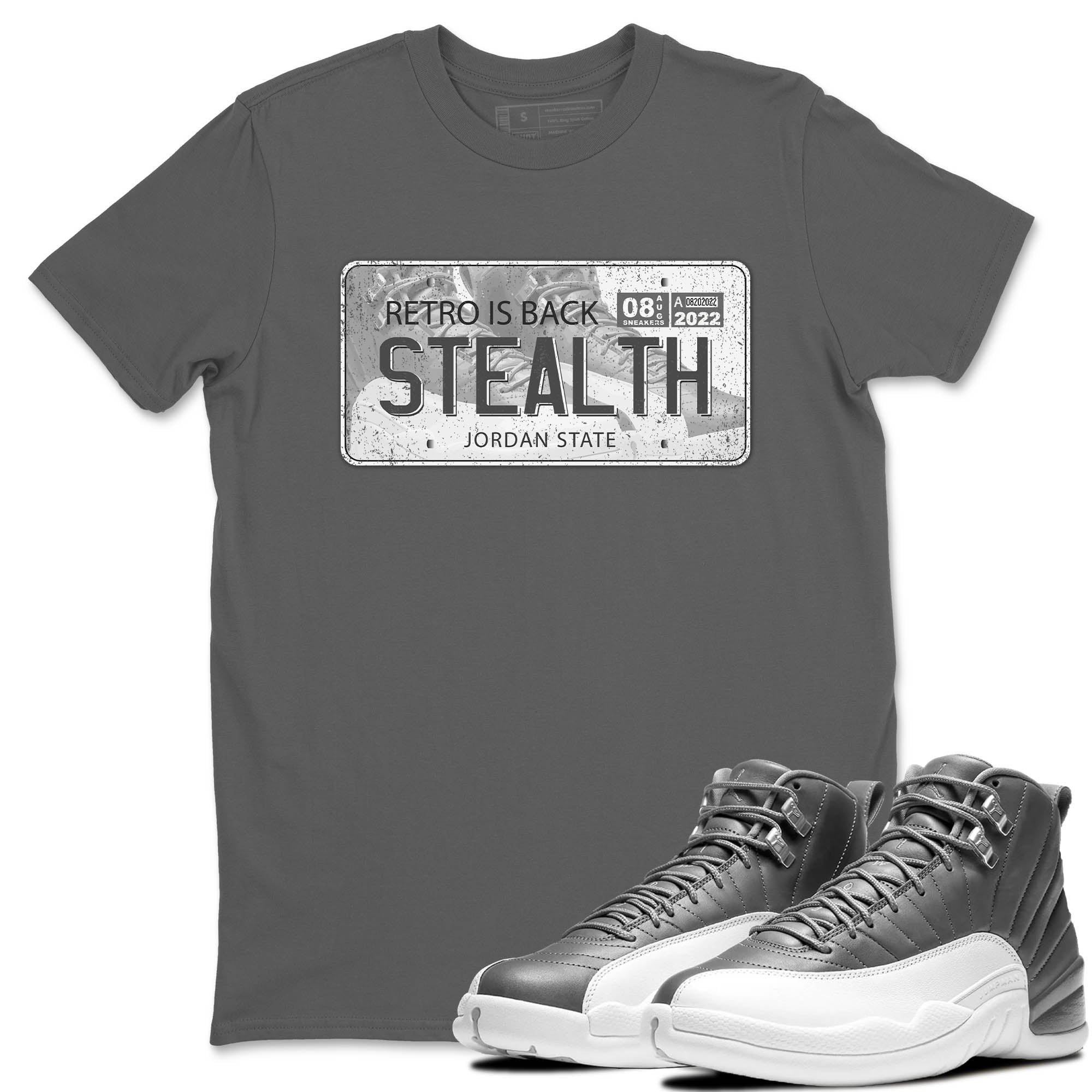 Jordan Plate Unisex Tops - Air Jordan 12 Stealth