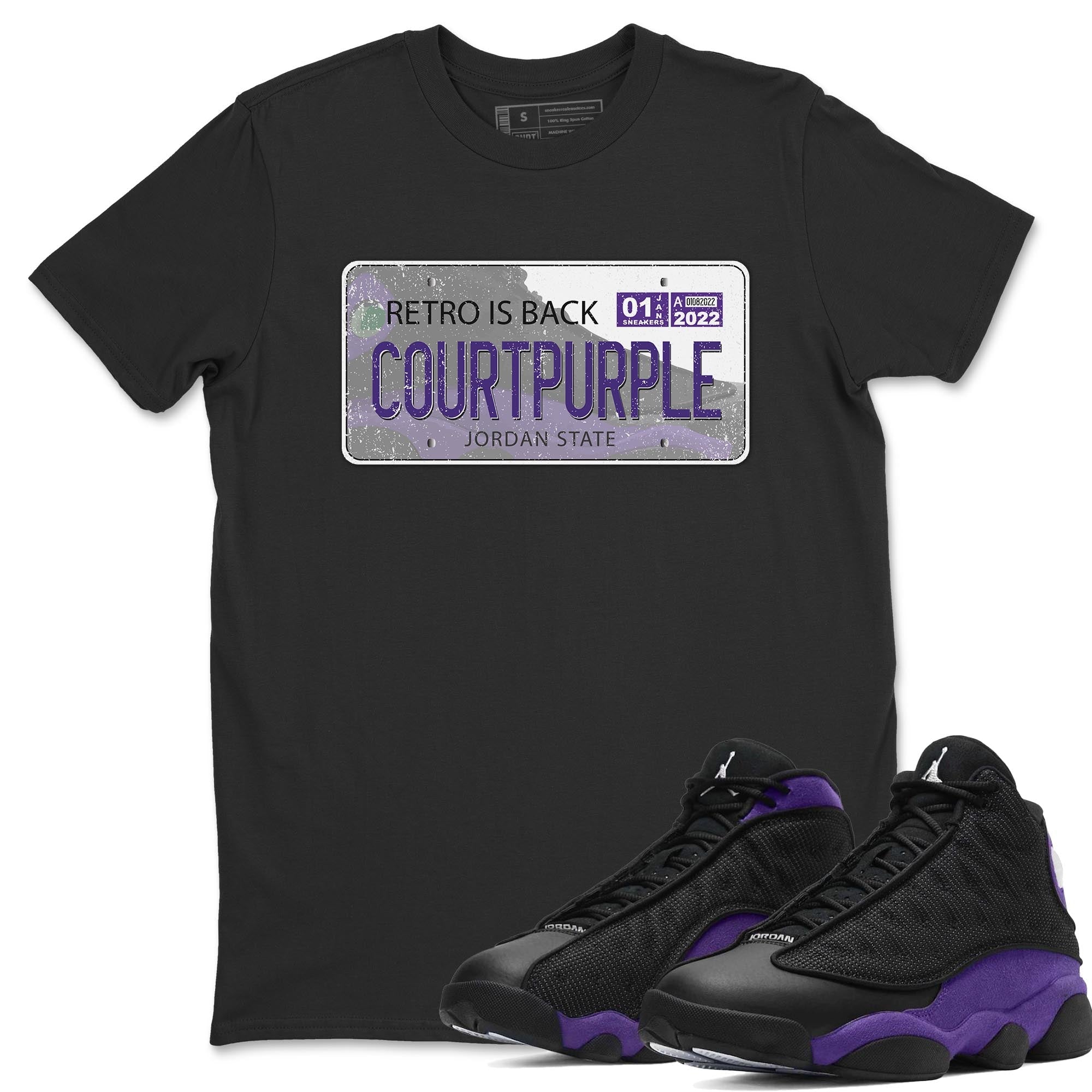 Jordan Plate Unisex Tops - Air Jordan 13 Court Purple
