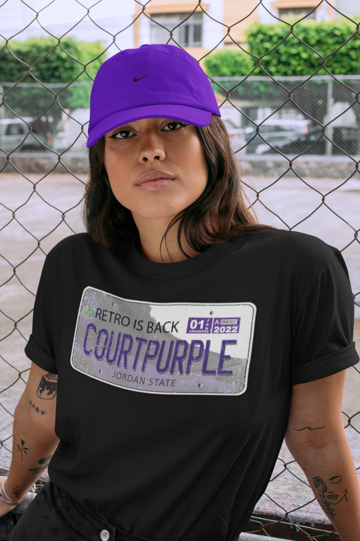 Jordan Plate Unisex Tops - Air Jordan 13 Court Purple