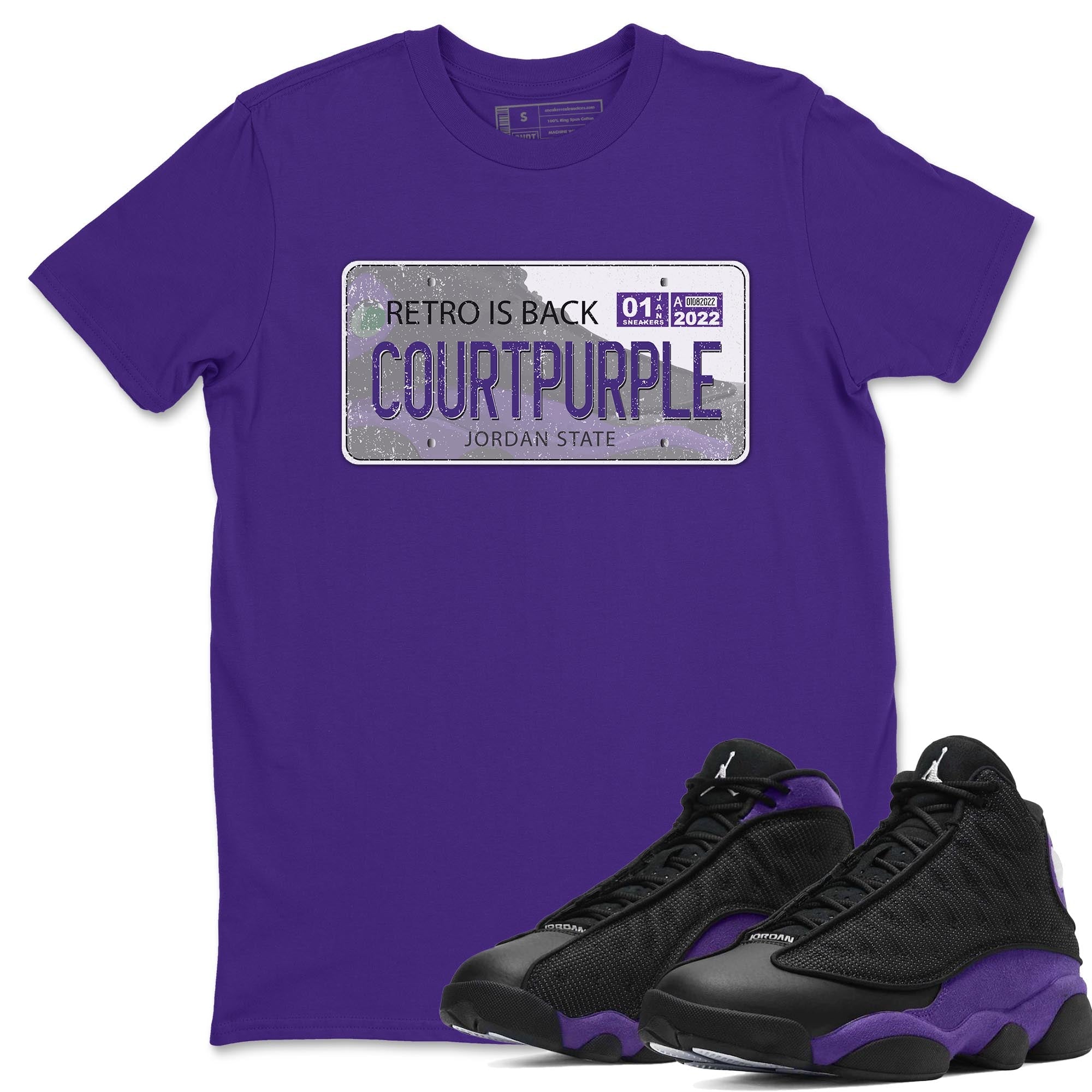 Jordan Plate Unisex Tops - Air Jordan 13 Court Purple