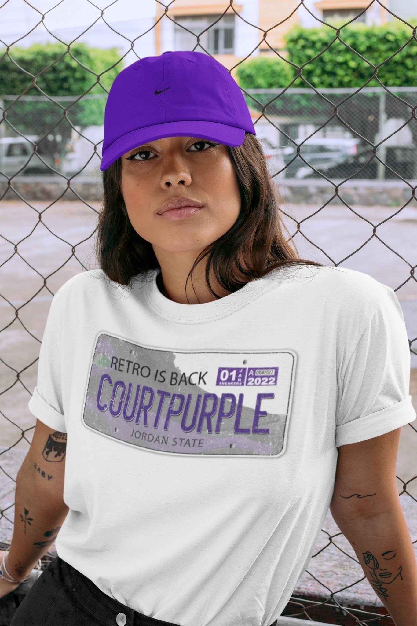 Jordan Plate Unisex Tops - Air Jordan 13 Court Purple