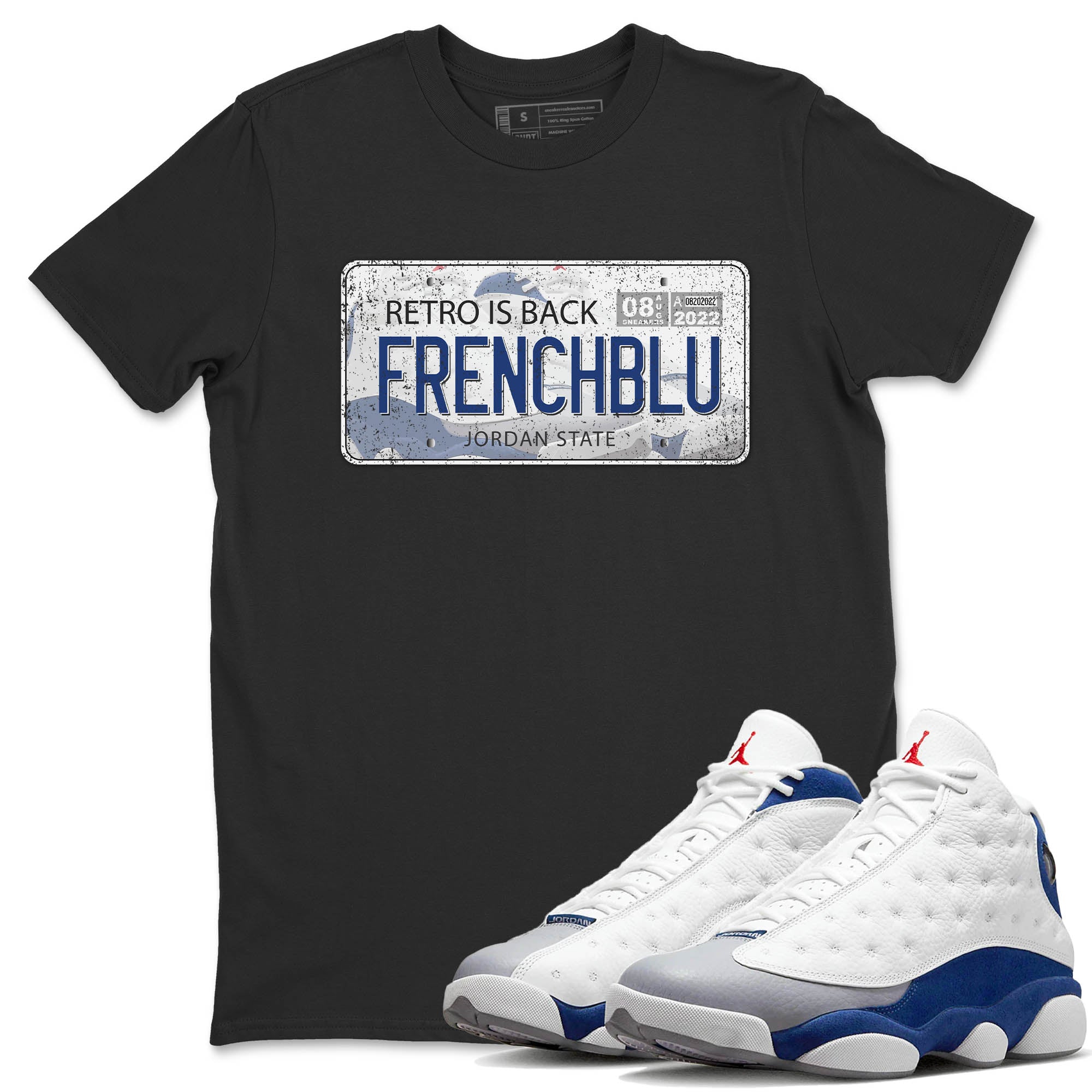 Jordan Plate Unisex Tops - Air Jordan 13 French Blue