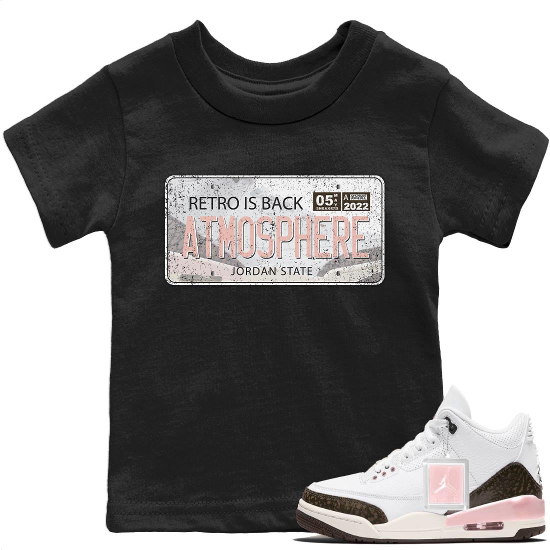 Jordan Plate Kids Tops - Air Jordan 3 Atmosphere