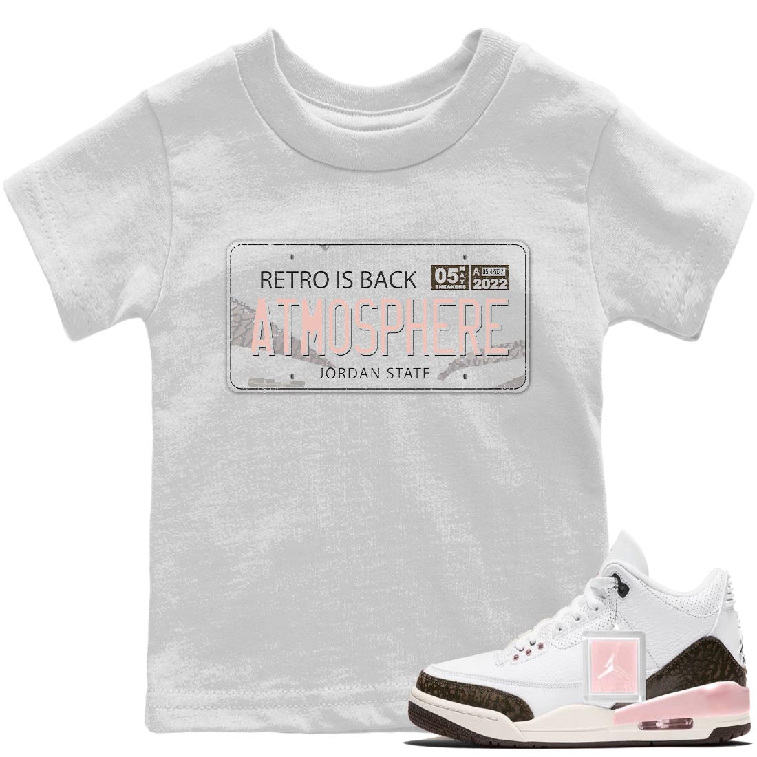 Jordan Plate Kids Tops - Air Jordan 3 Atmosphere