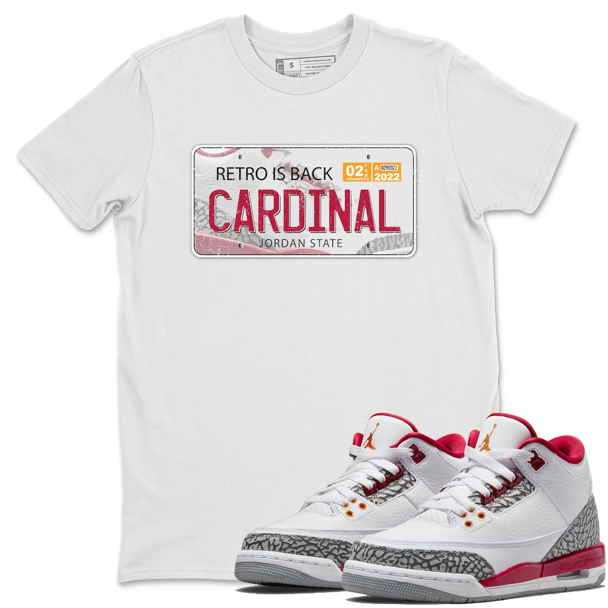 Jordan Plate Unisex Tops - Air Jordan 3 Cardinal