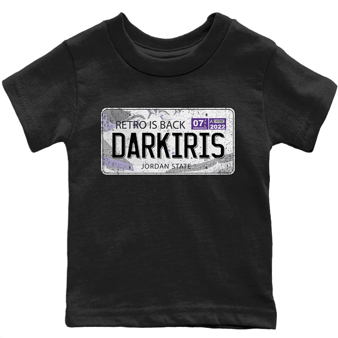 Jordan Plate Kids Tops - Air Jordan 3 Dark Iris