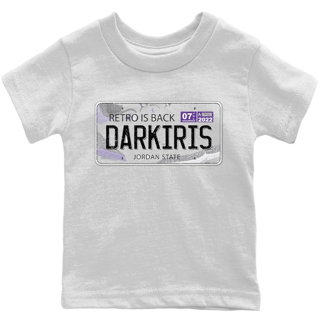 Jordan Plate Kids Tops - Air Jordan 3 Dark Iris
