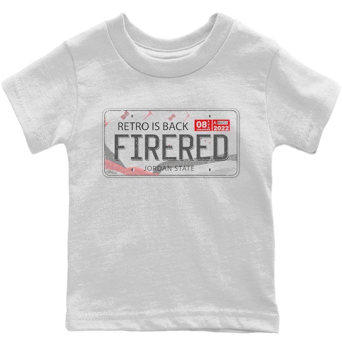 Jordan Plate Kids Tops - Air Jordan 3 Fire Red