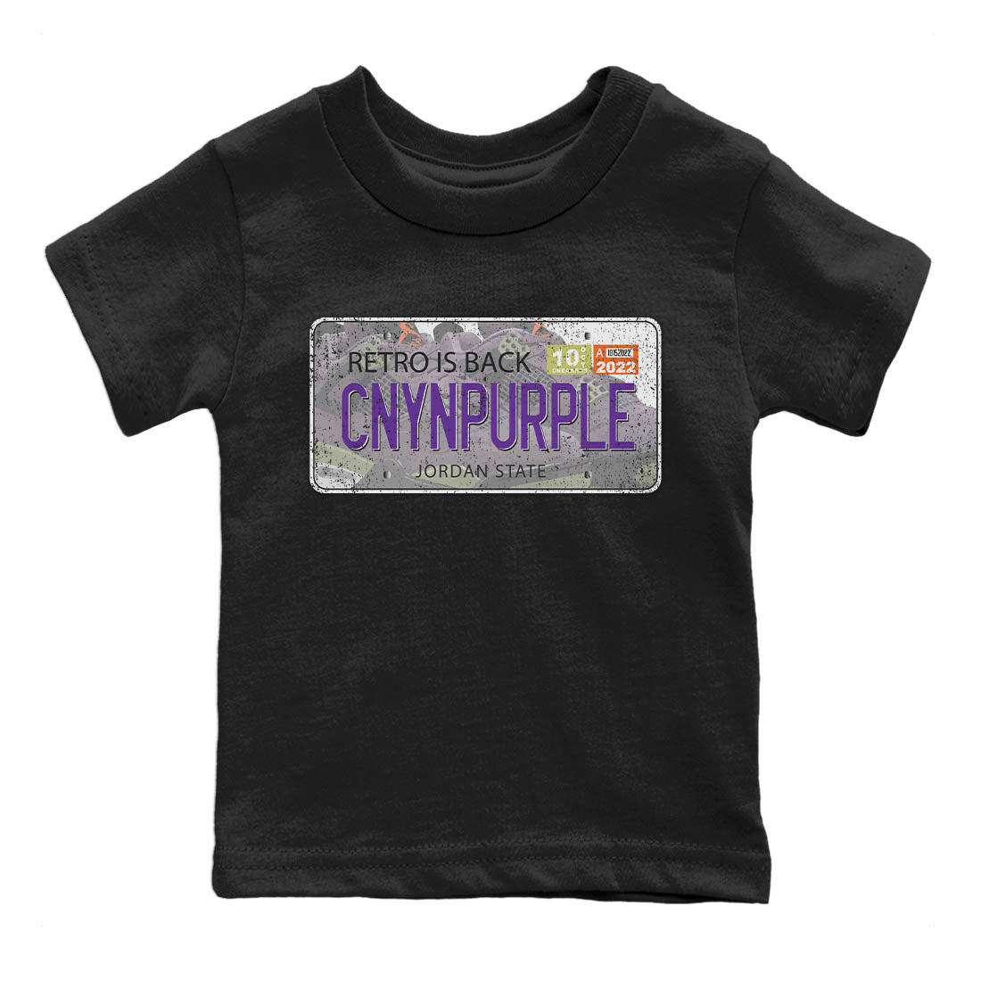 Jordan Plate Kids Tops - Air Jordan 4 Canyon Purple