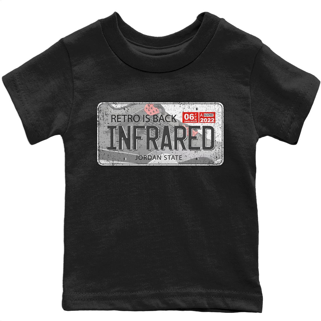 Jordan Plate Kids Tops - Air Jordan 4 Infrared